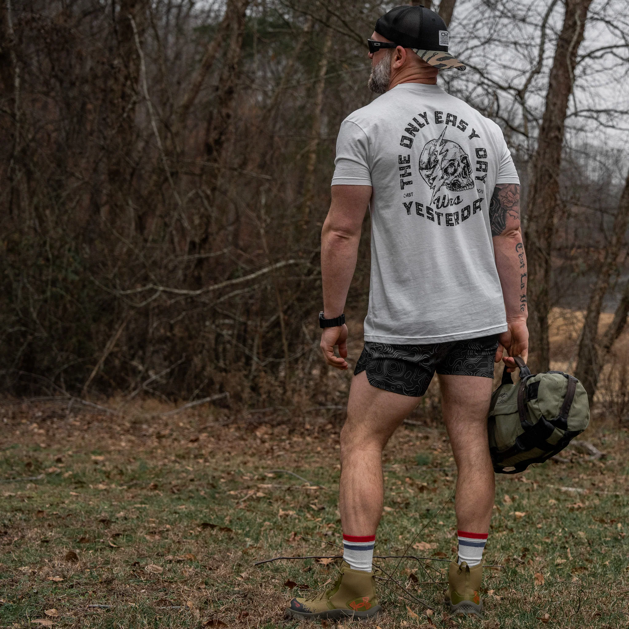 Only Easy Day Was Yesterday Skull Men's T-Shirt - Image 19
