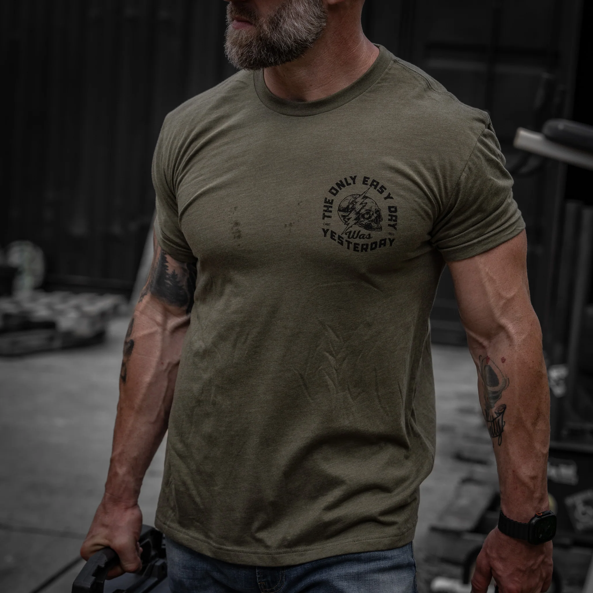 Only Easy Day Was Yesterday Skull Men's T-Shirt - Image 30