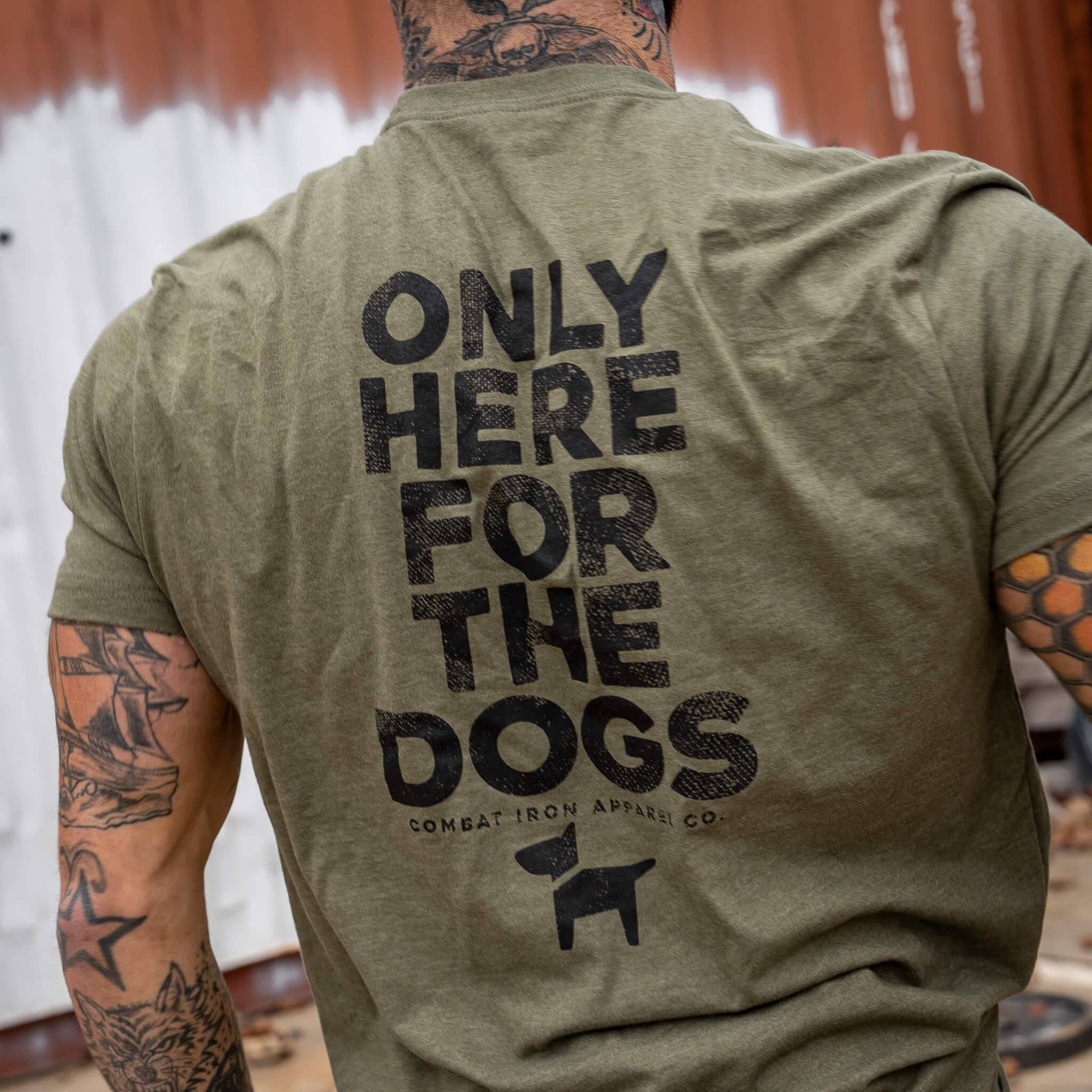 Only Here For The Dogs Men's T-Shirt - Image 6