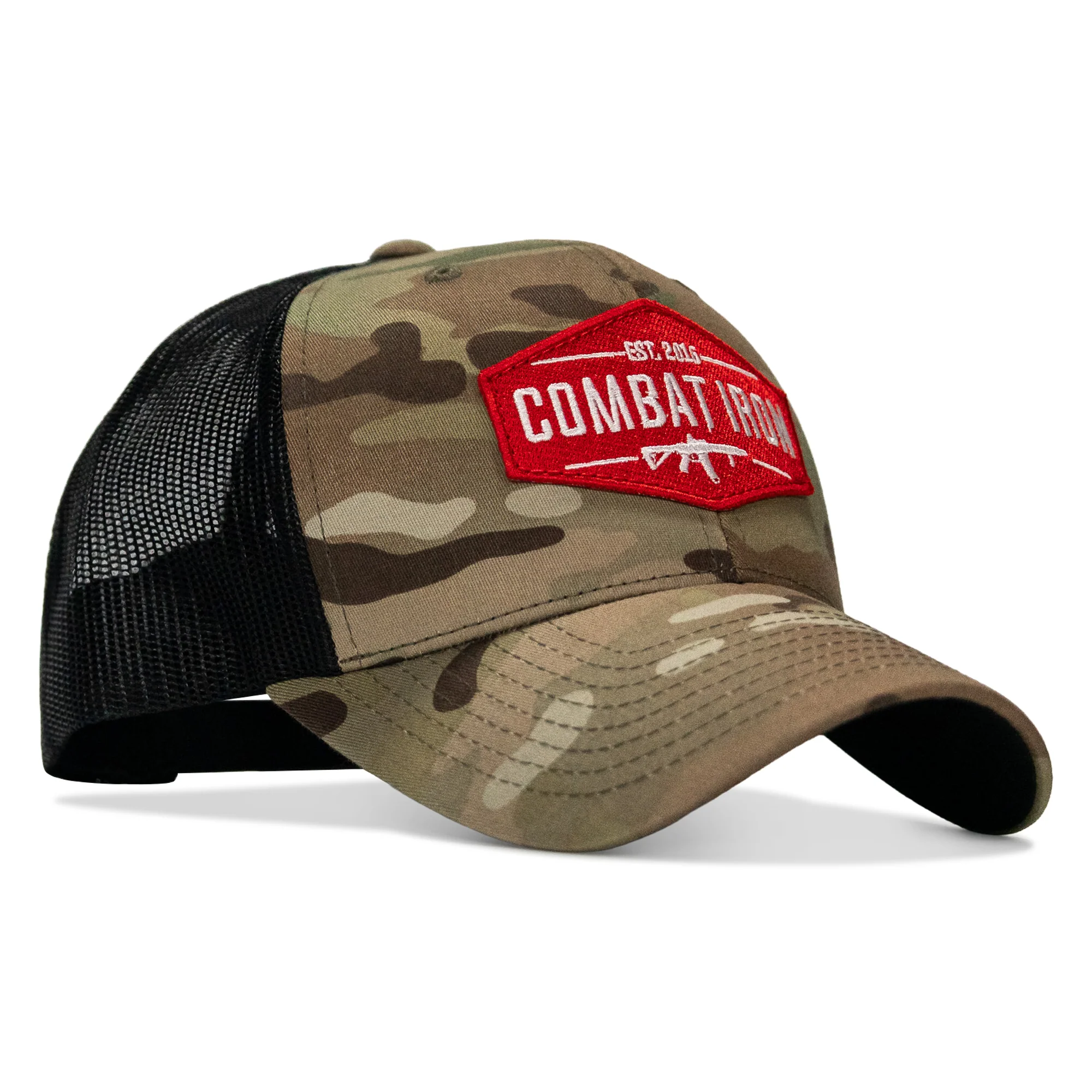 Original AR Red Patch Mid-Profile Mesh Snapback Hat - Image 12