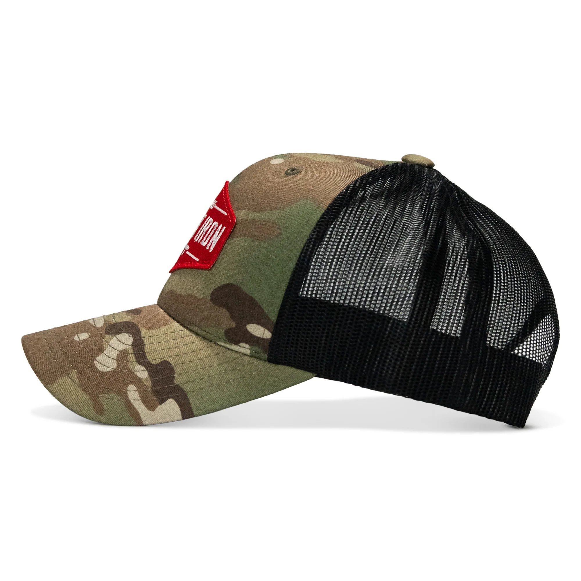 Original AR Red Patch Mid-Profile Mesh Snapback Hat - Image 13