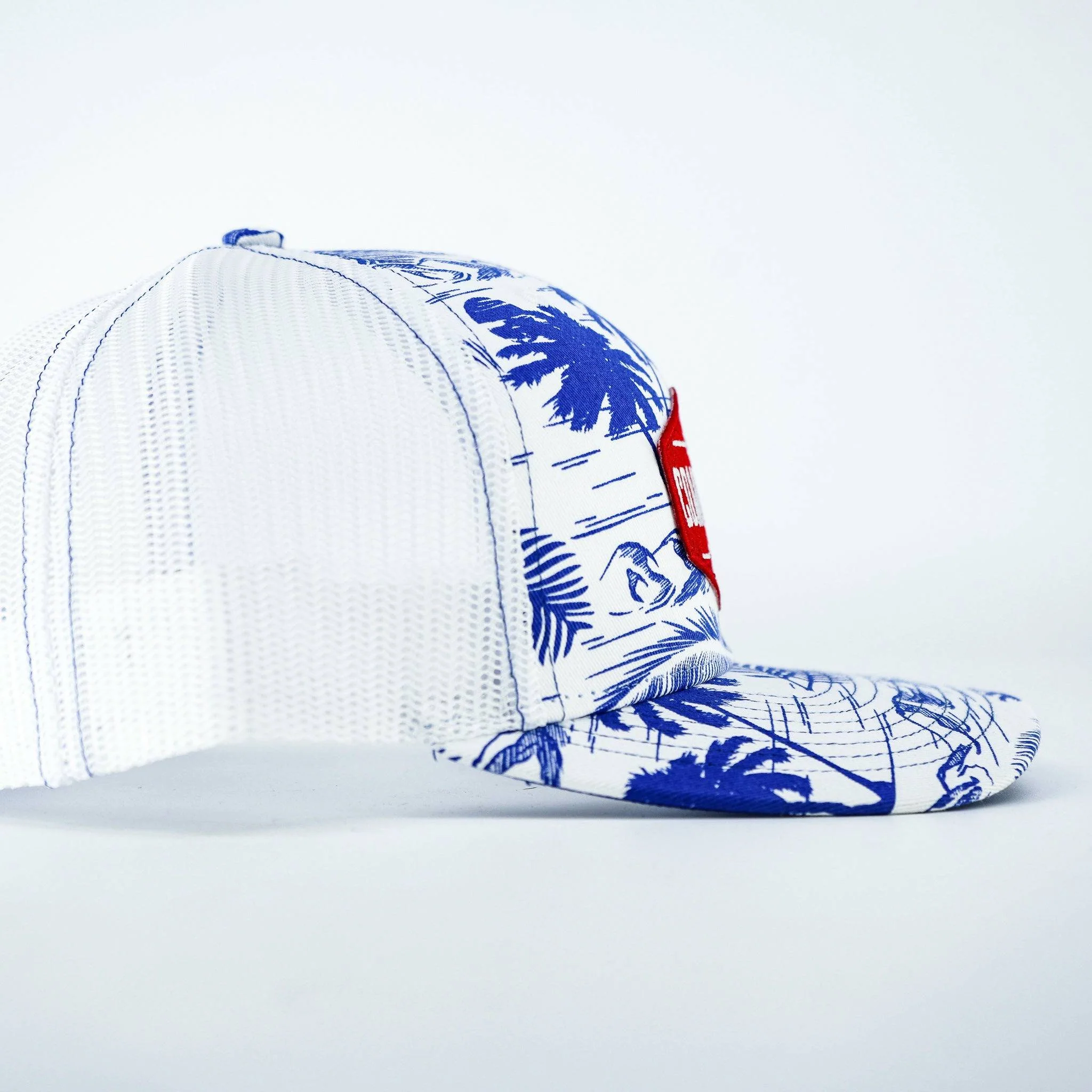 Original AR Red Patch Mid-Profile Mesh Snapback Hat - Image 4