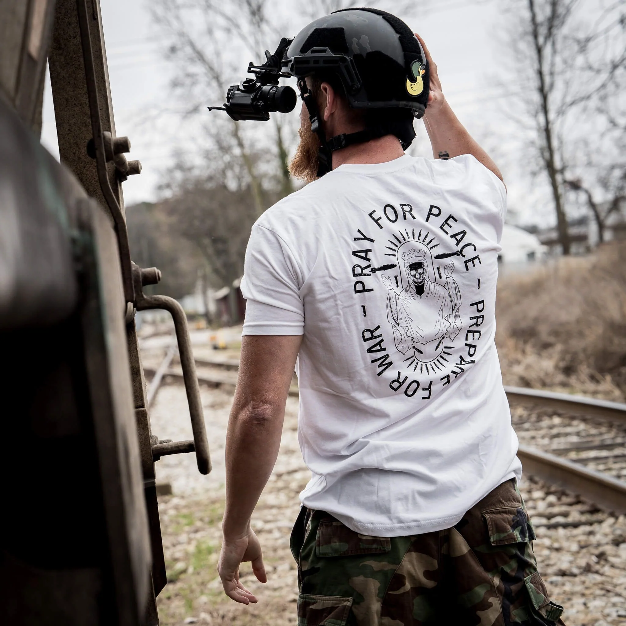 Pray For Peace. Prepare For War. Men's T-Shirt - Image 10