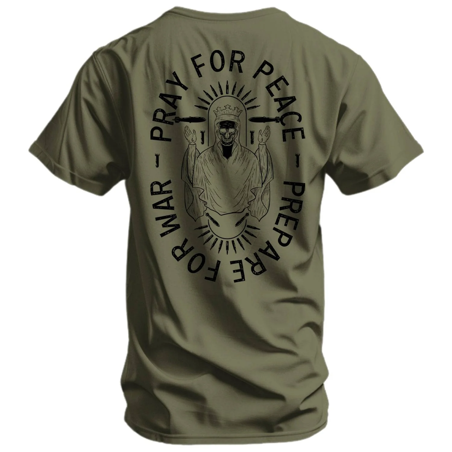 Pray For Peace. Prepare For War. Men's T-Shirt - Image 11