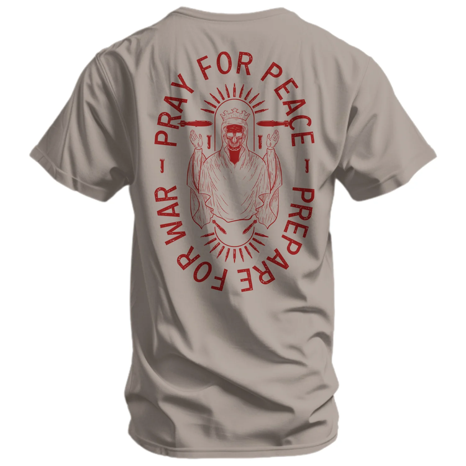 Pray For Peace. Prepare For War. Men's T-Shirt - Image 12