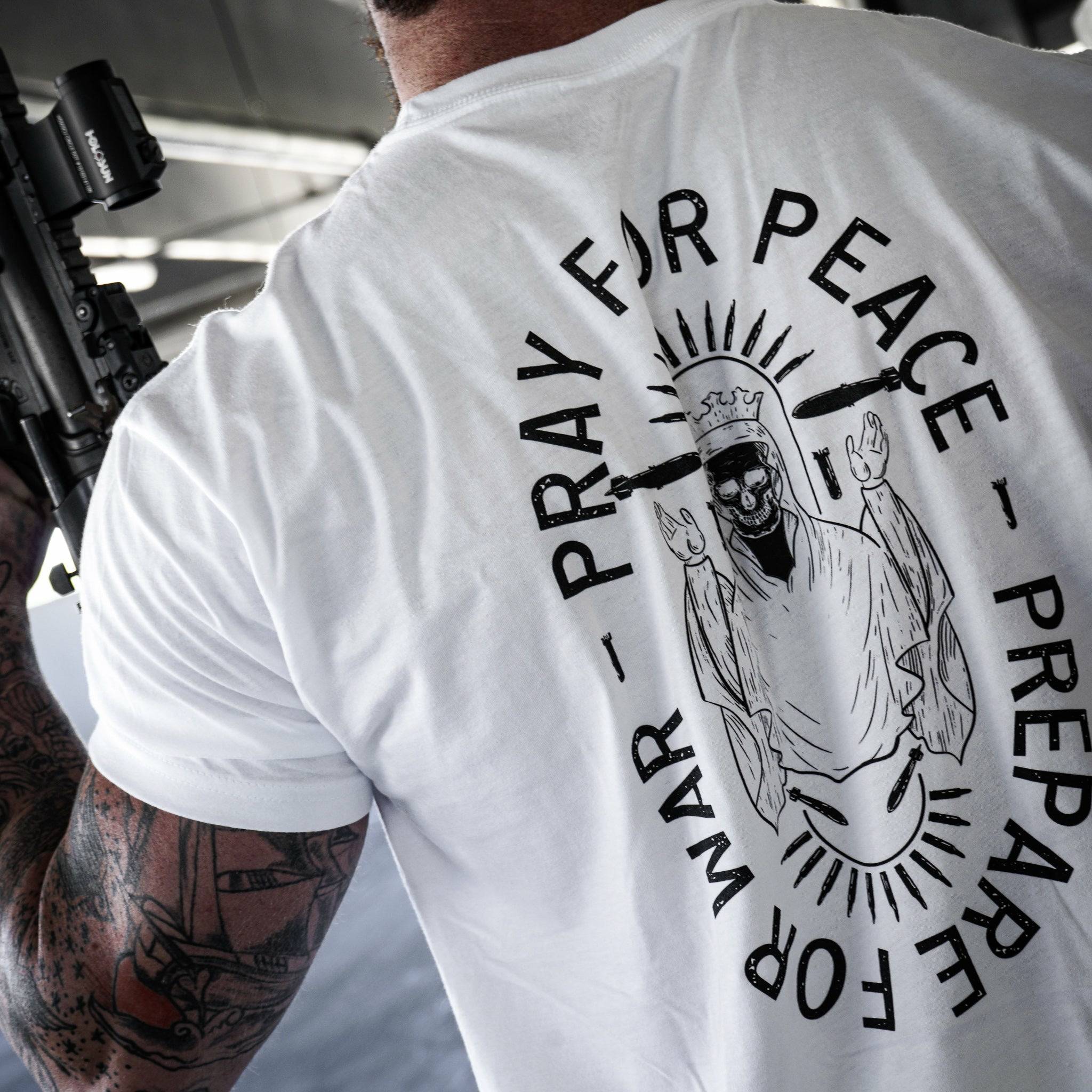 Pray For Peace. Prepare For War. Men's T-Shirt - Image 7