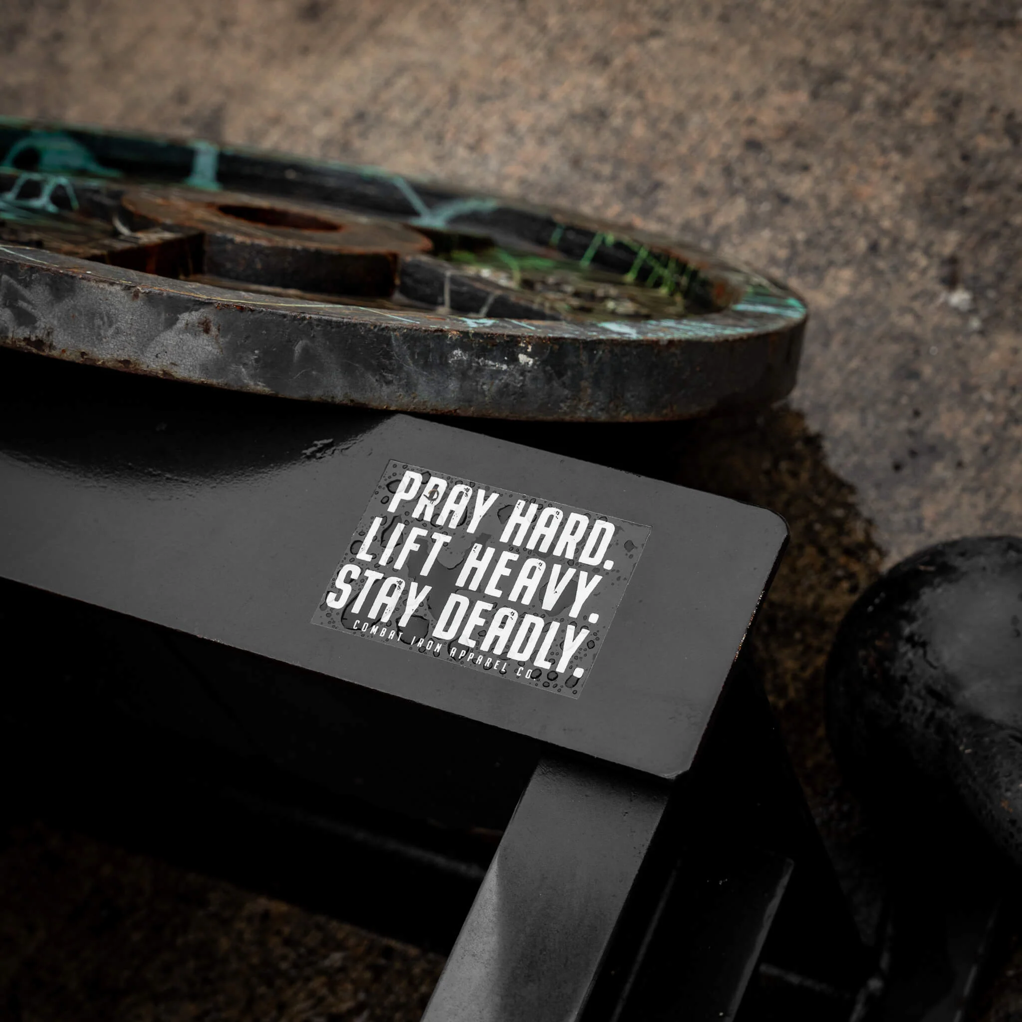 Pray Hard. Lift Heavy. Stay Deadly. Decal - Image 3