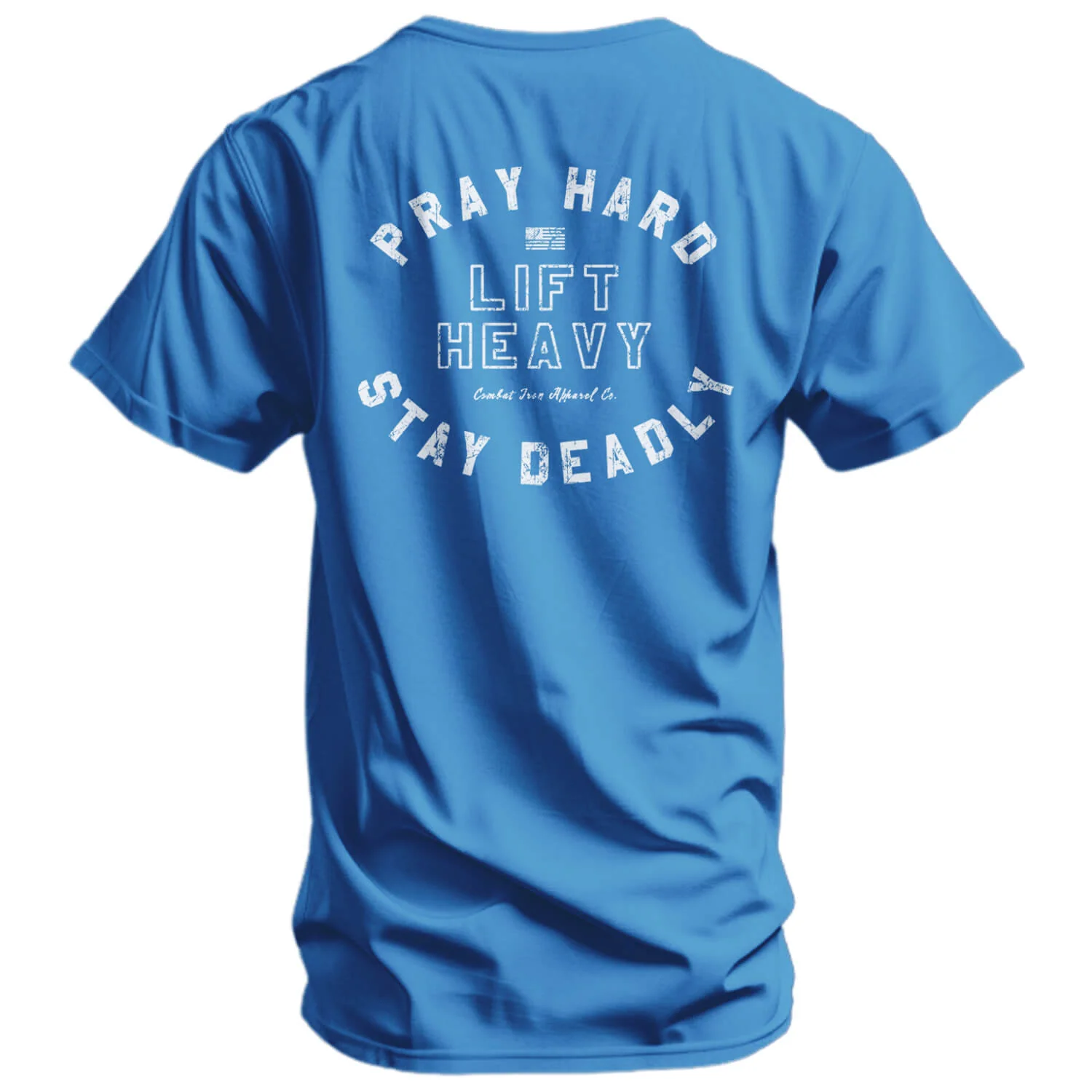 Pray Hard. Lift Heavy. Stay Deadly. Men's T-Shirt - Image 8