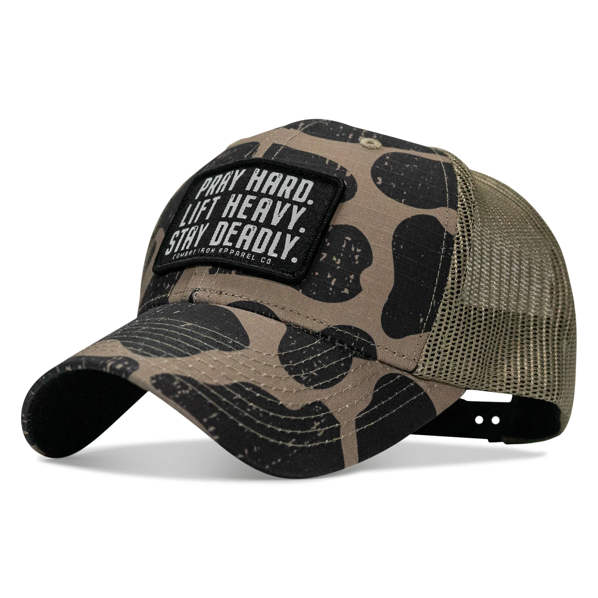 Pray Hard. Lift Heavy. Stay Deadly. Patch Original Ripstop Snapback Hat - Image 17