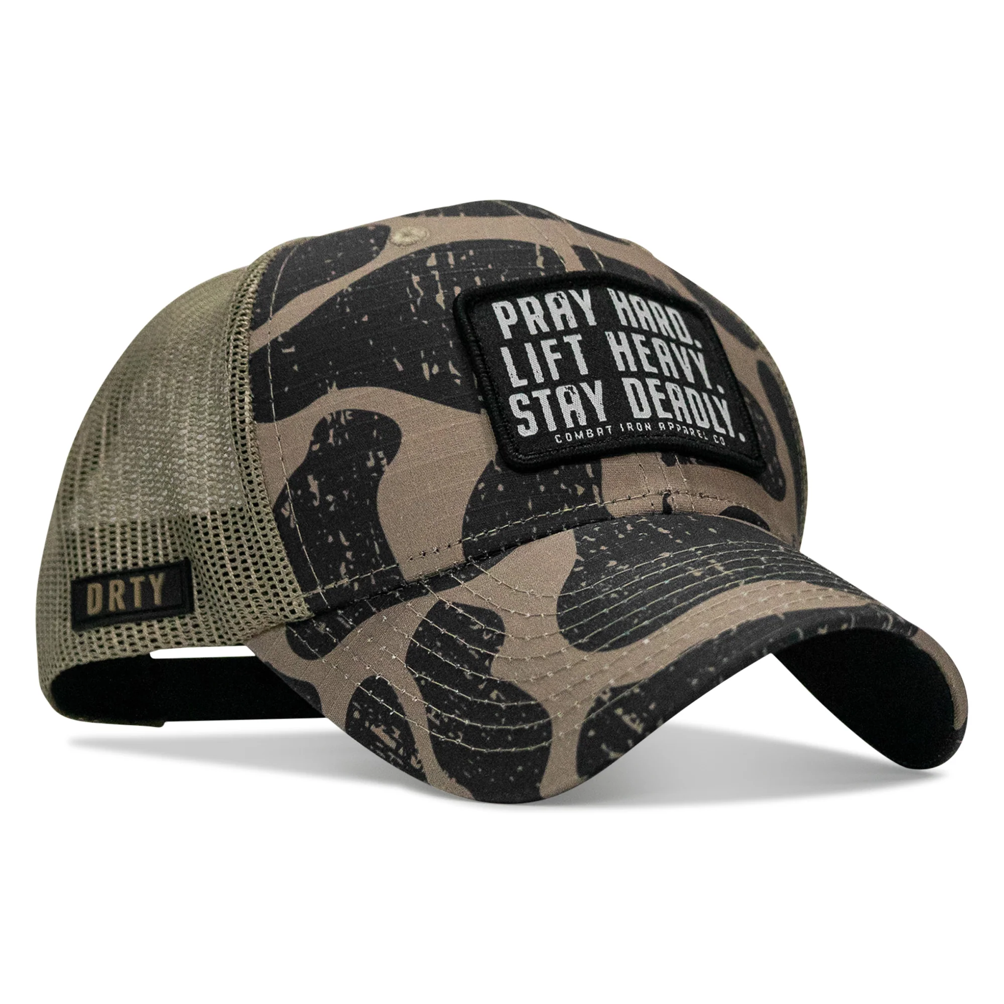 Pray Hard. Lift Heavy. Stay Deadly. Patch Original Ripstop Snapback Hat - Image 18