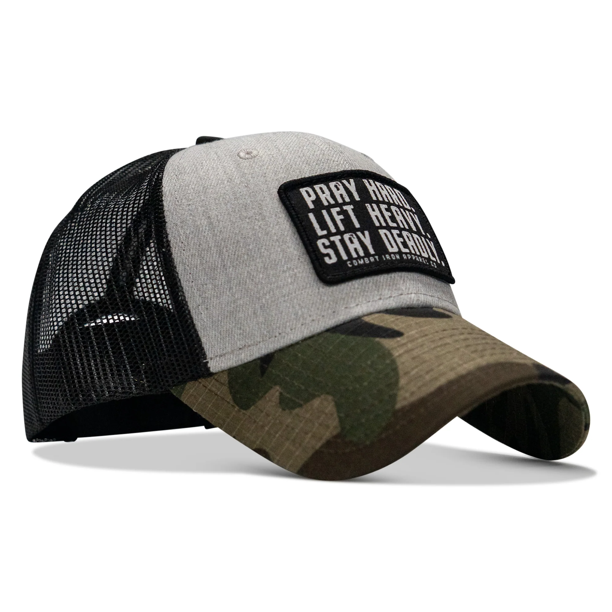 Pray Hard. Lift Heavy. Stay Deadly. Patch Original Ripstop Snapback Hat - Image 24