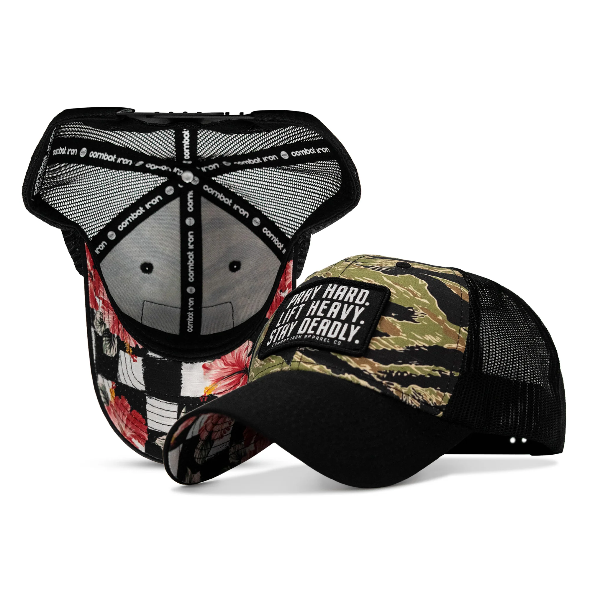 Pray Hard. Lift Heavy. Stay Deadly. Patch Original Ripstop Snapback Hat - Image 4