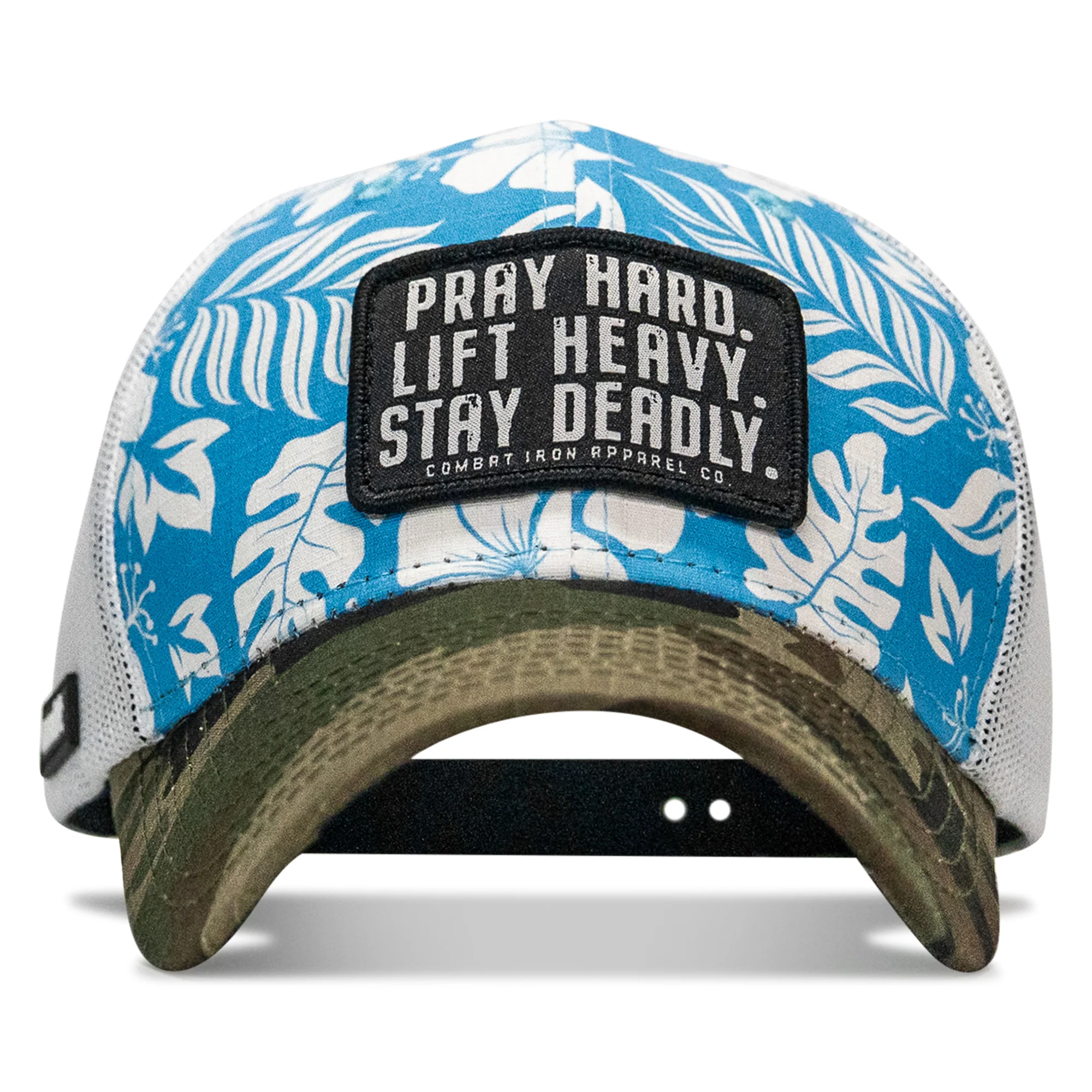 Pray Hard. Lift Heavy. Stay Deadly. Patch Original Ripstop Snapback Hat - Image 9