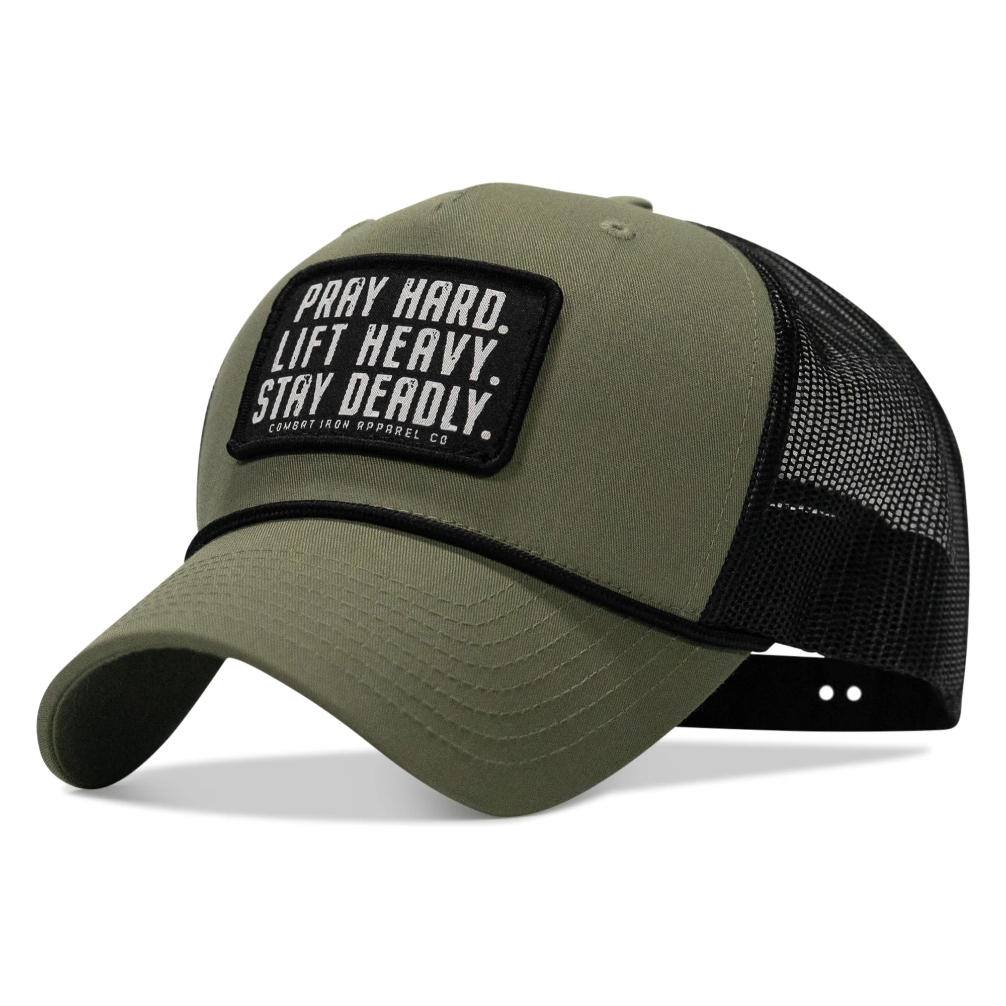 Pray Hard. Lift Heavy. Stay Deadly. Patch Rope Snapback Hat - Image 12