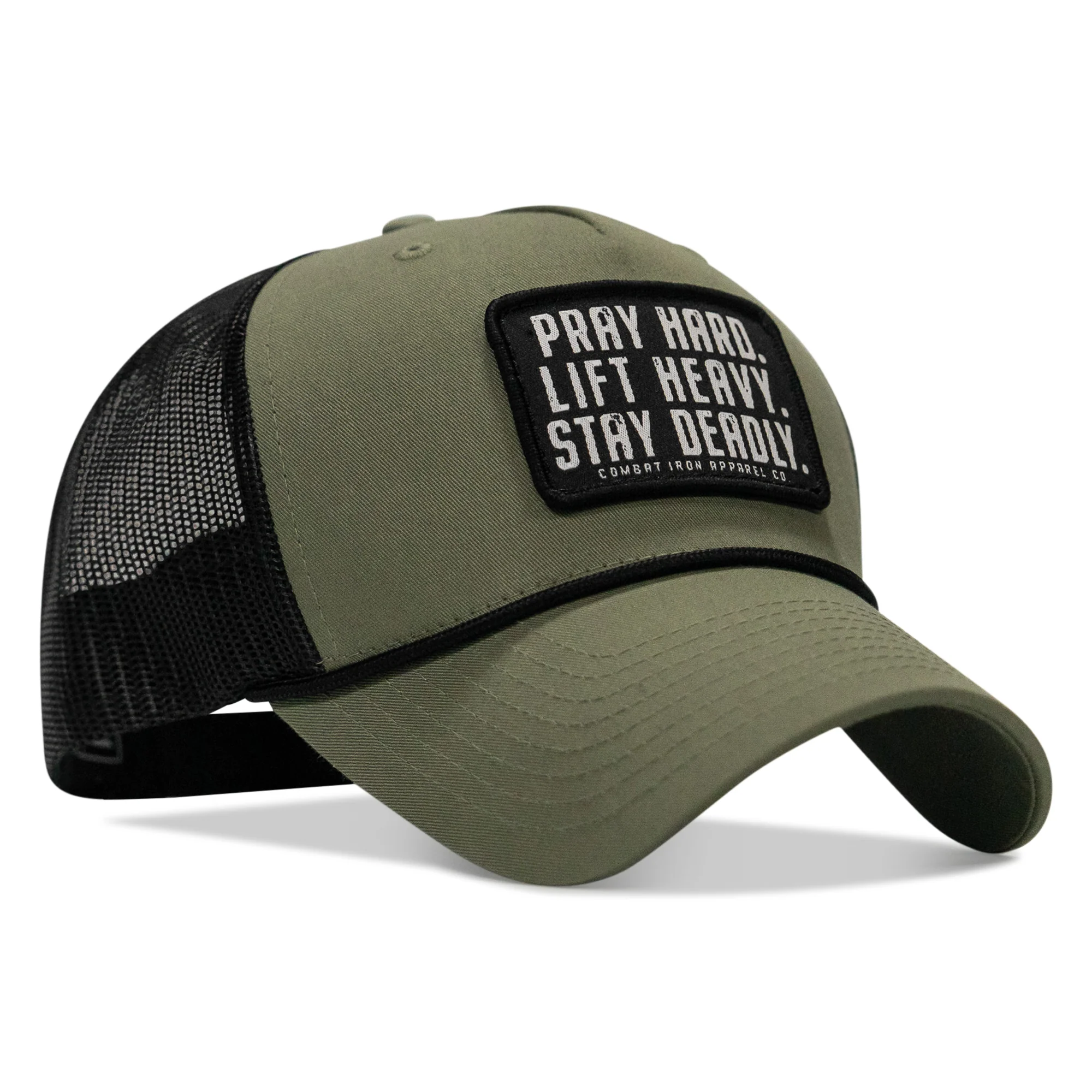 Pray Hard. Lift Heavy. Stay Deadly. Patch Rope Snapback Hat - Image 13