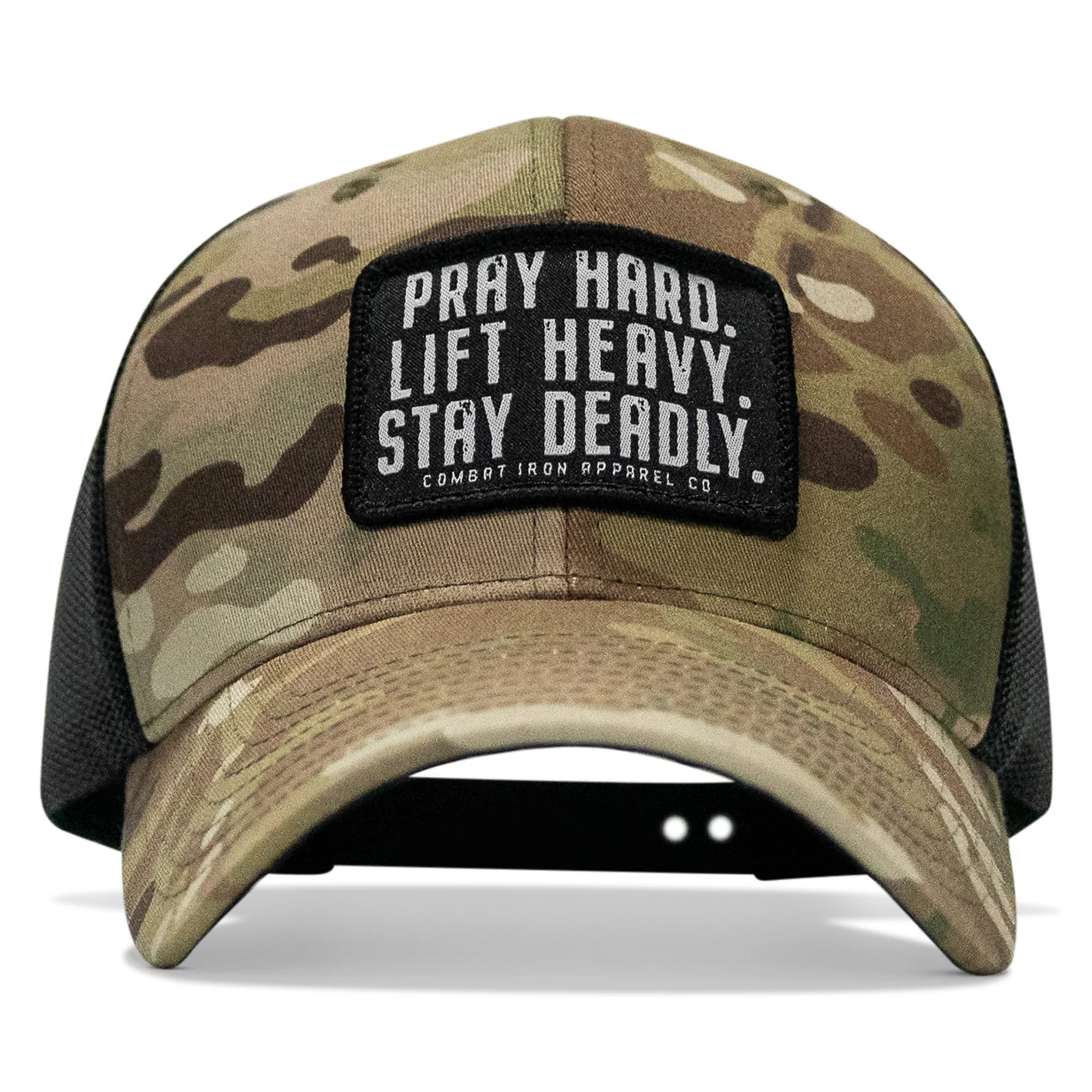 Pray Hard. Lift Heavy. Stay Deadly. Patch Snapback - Image 32