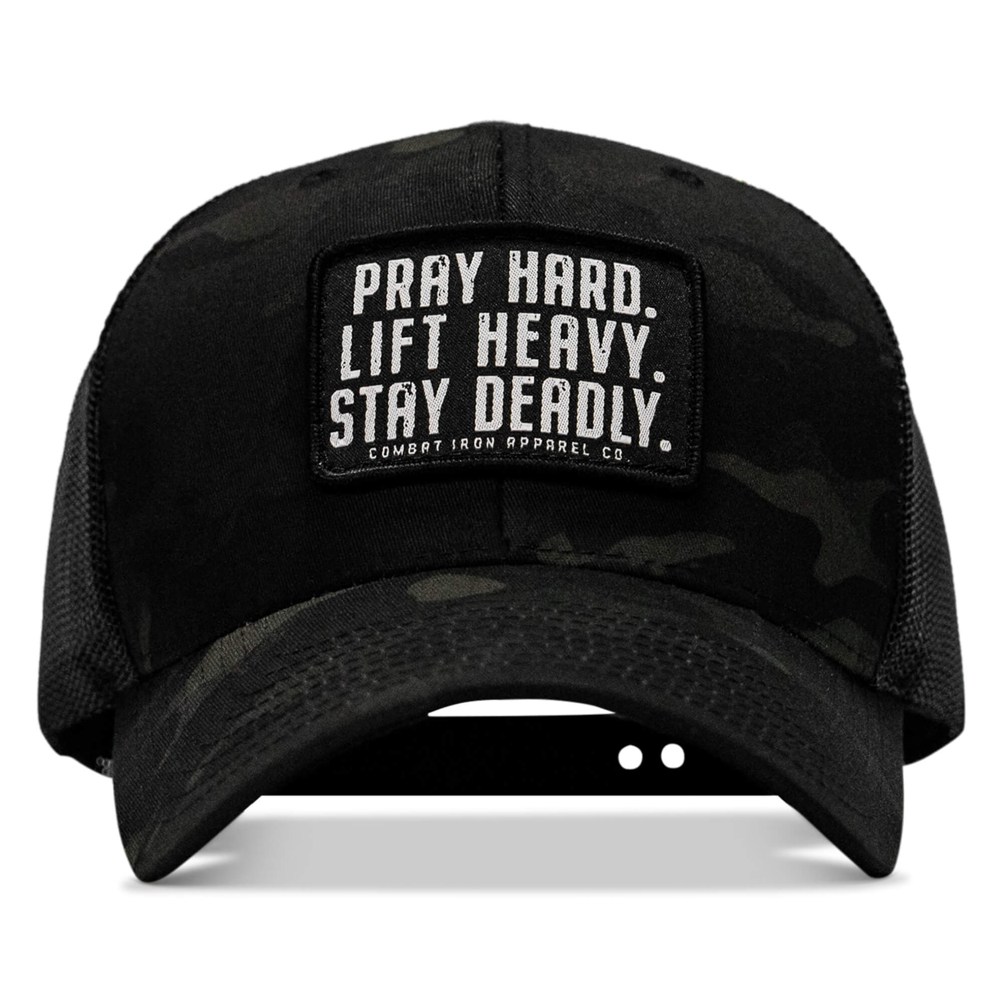 Pray Hard. Lift Heavy. Stay Deadly. Patch Snapback - Image 7
