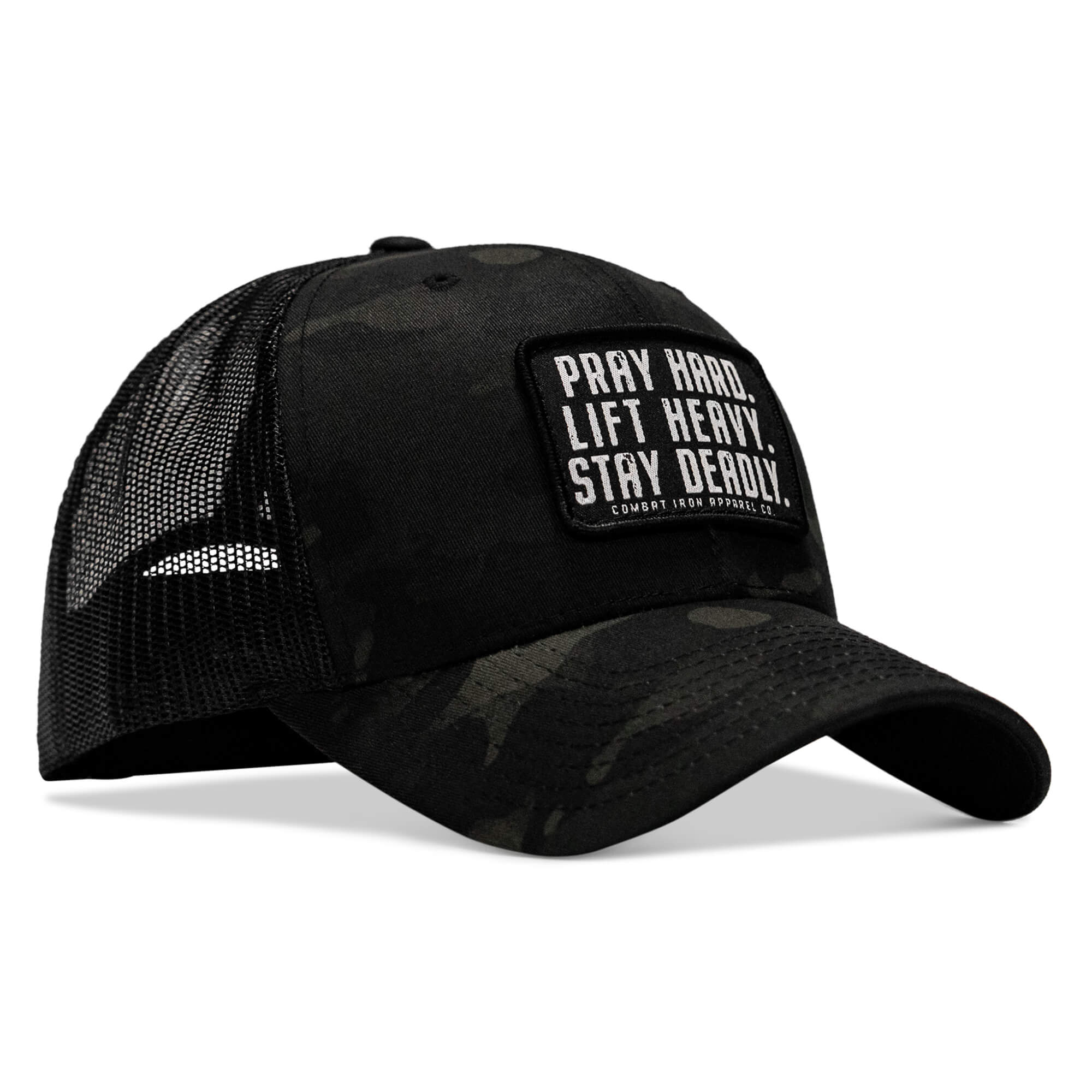 Pray Hard. Lift Heavy. Stay Deadly. Patch Snapback - Image 9