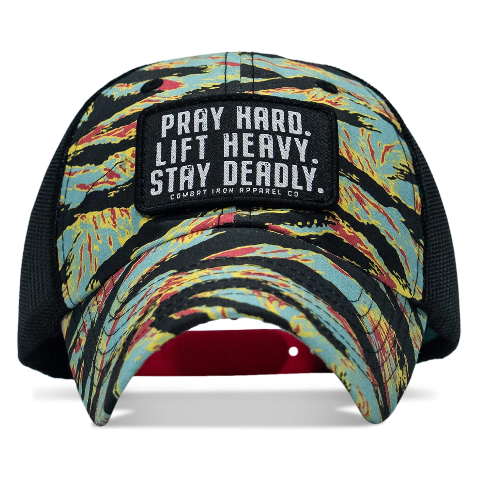 Pray Hard. Lift Heavy. Stay Deadly. Patch Tactical Ripstop Mesh Snapback Hat - Image 23