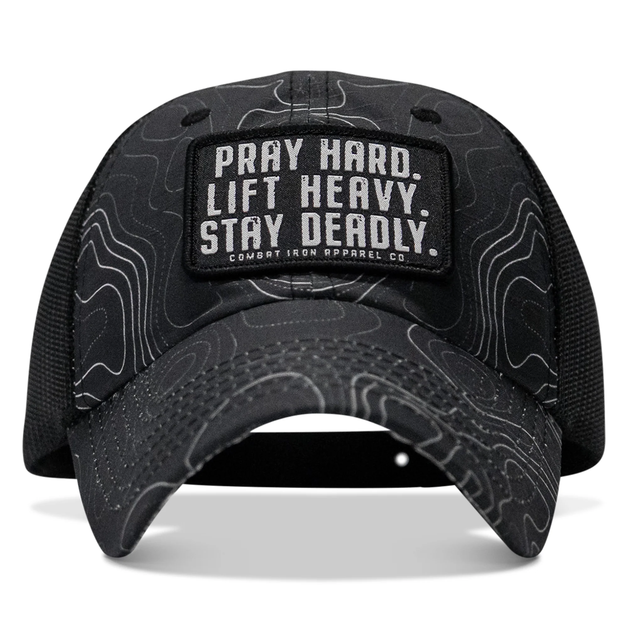 Pray Hard. Lift Heavy. Stay Deadly. Patch Tactical Ripstop Mesh Snapback Hat - Image 50