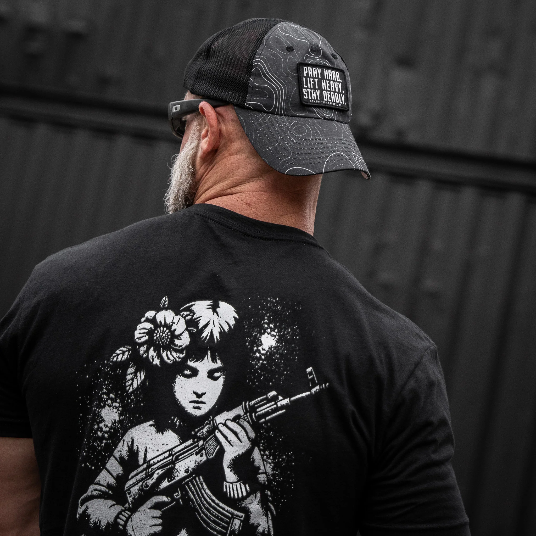 Pray Hard. Lift Heavy. Stay Deadly. Patch Tactical Ripstop Mesh Snapback Hat - Image 51