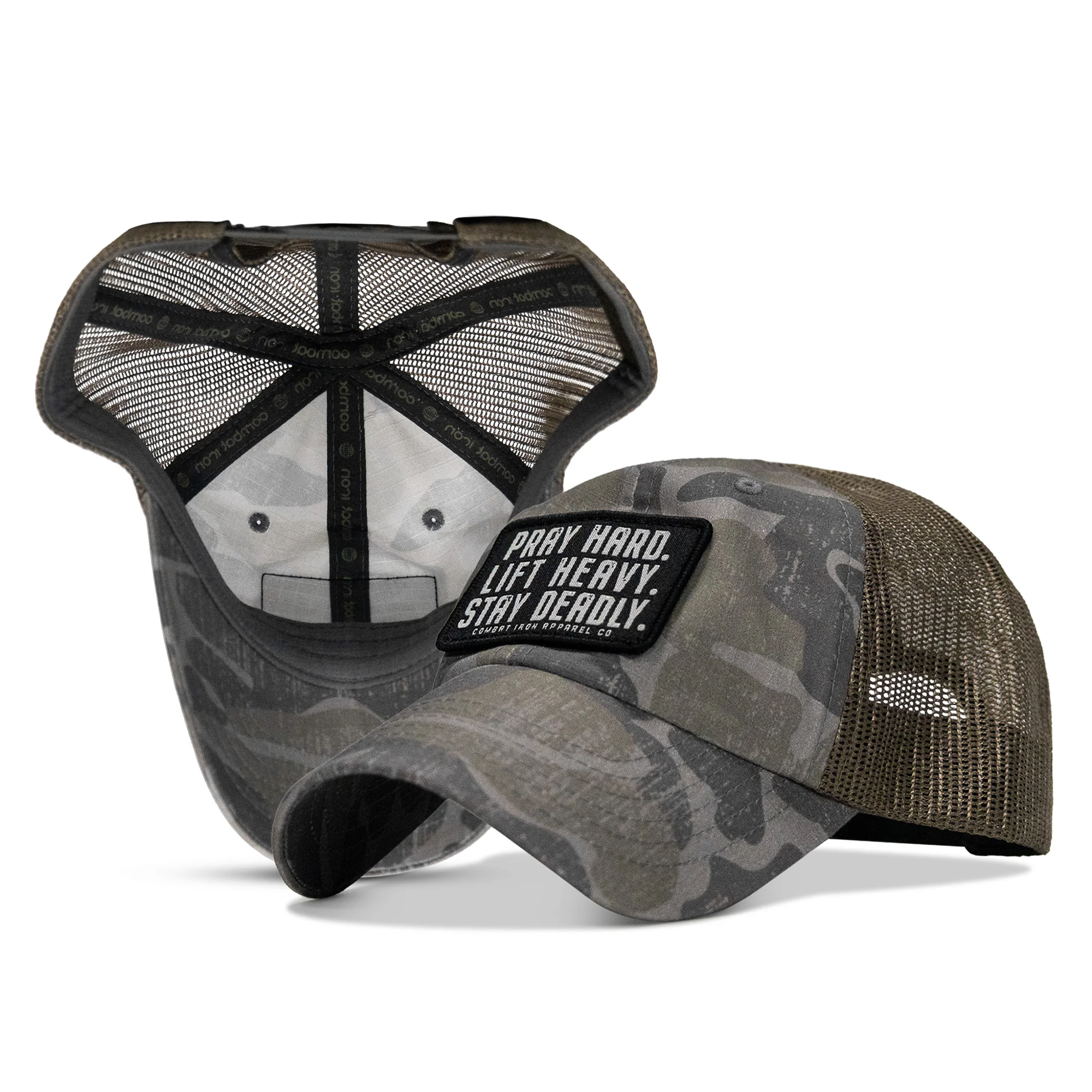 Pray Hard. Lift Heavy. Stay Deadly. Patch Tactical Ripstop Mesh Snapback Hat - Image 62
