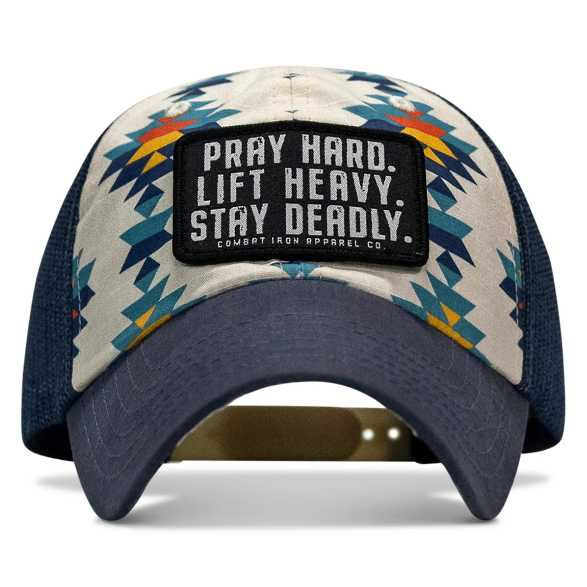 Pray Hard. Lift Heavy. Stay Deadly. Patch Tactical Ripstop Mesh Snapback Hat - Image 69