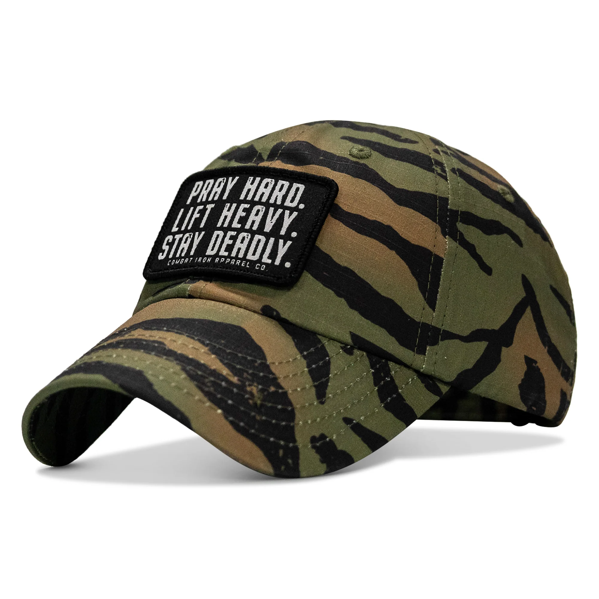 Pray Hard. Lift Heavy. Stay Deadly. Patch Tactical Ripstop Mesh Snapback Hat - Image 76