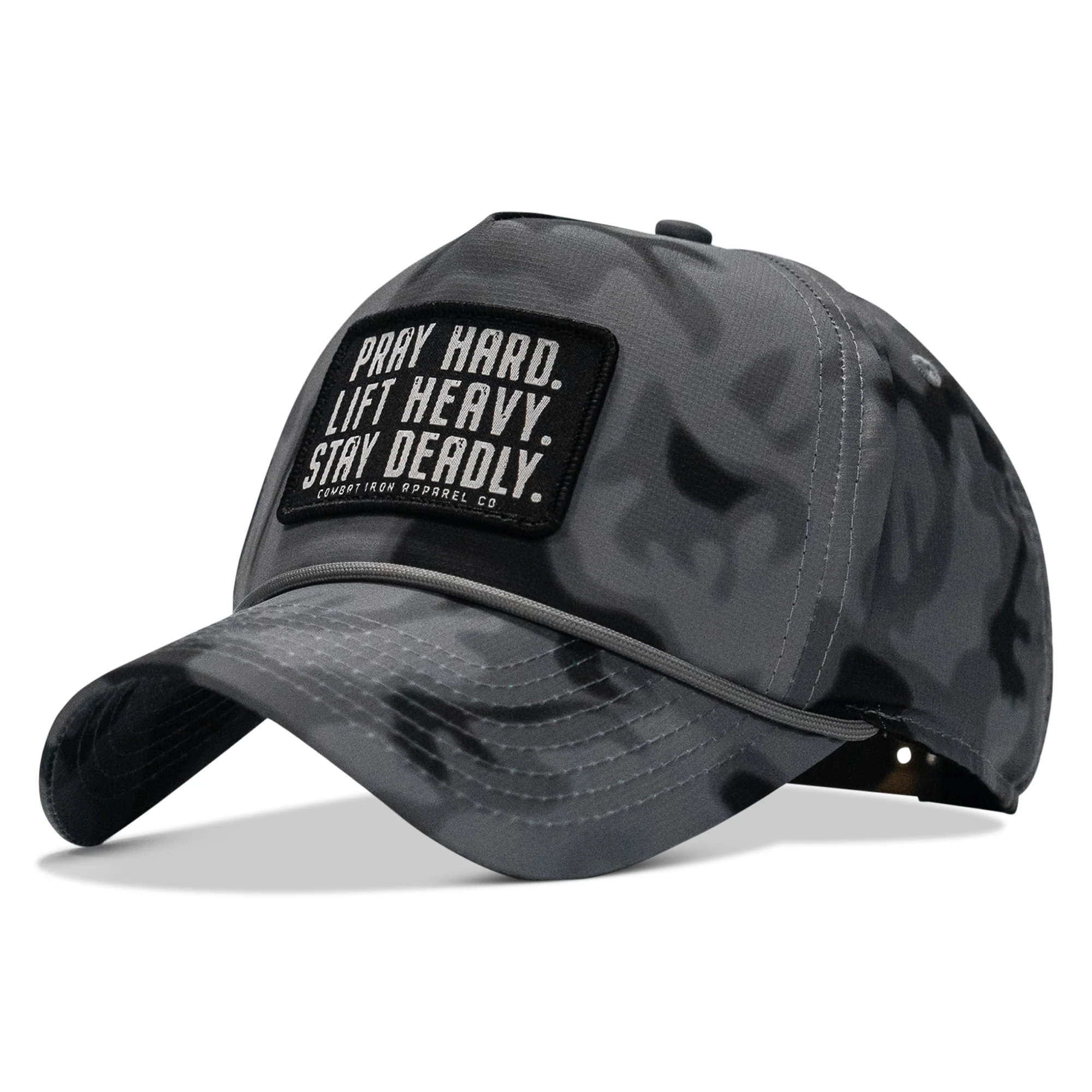 Pray Hard. Lift Heavy. Stay Deadly. Patch Waterproof Weekender Snapback - Image 10