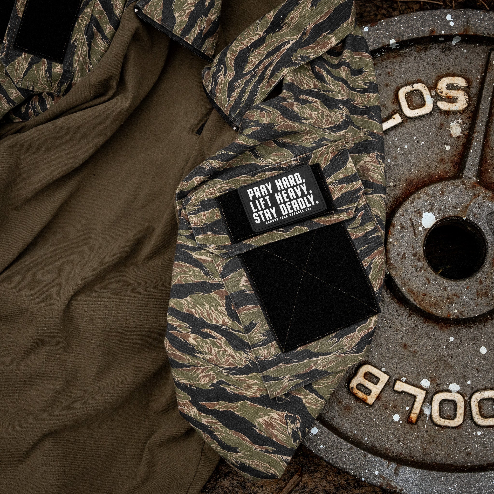 Pray Hard. Lift Heavy. Stay Deadly. PVC Patch - Image 2