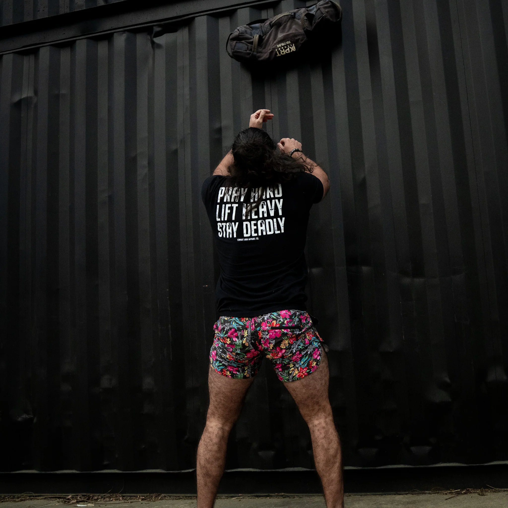 Pray Hard. Lift Heavy. Stay Deadly. V2 Men's T-Shirt - Image 4