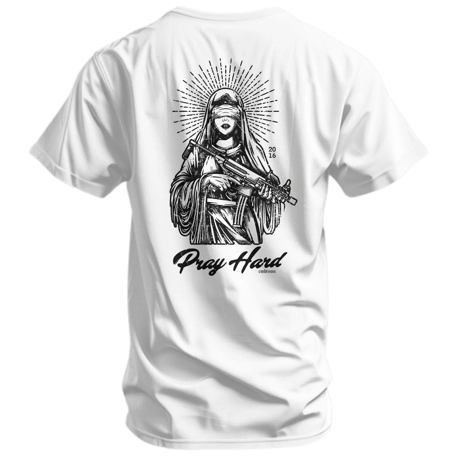 Pray Hard Men's T-Shirt - Image 2