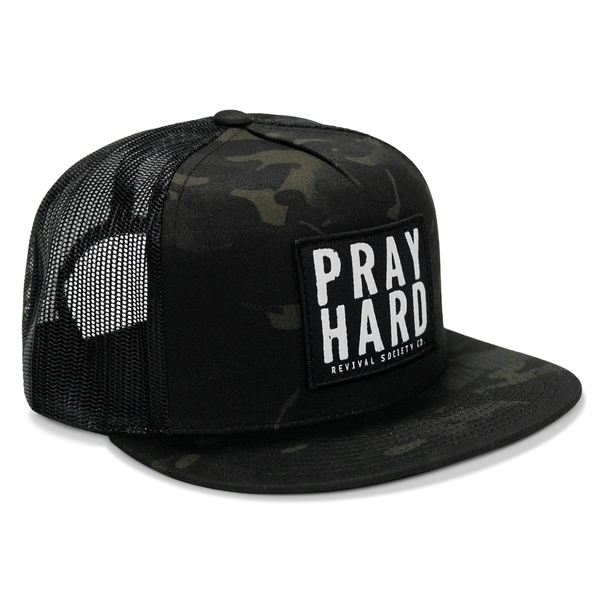 Pray Hard Patch Flatbill Hat - Image 12