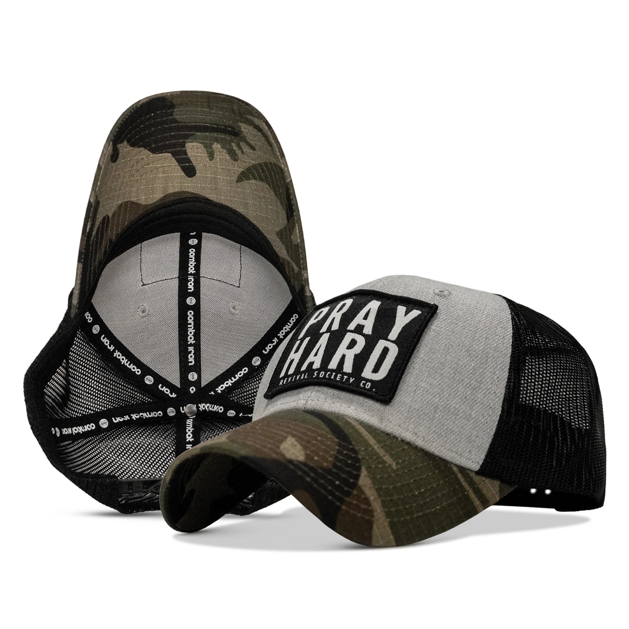Pray Hard Patch Original Ripstop Snapback Hat