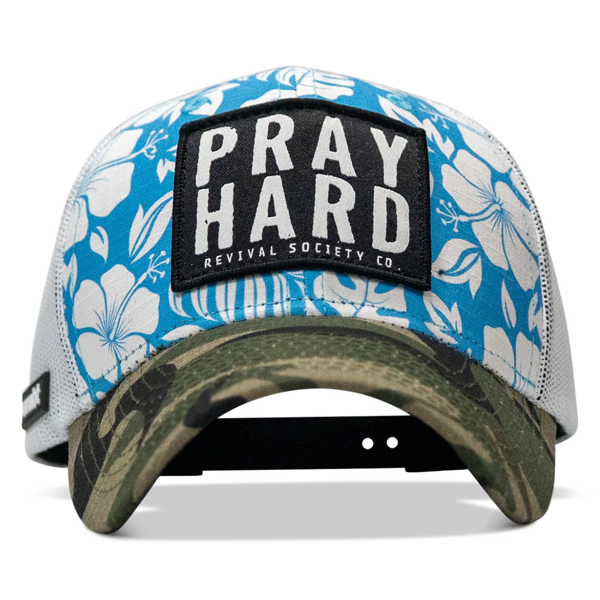 Pray Hard Patch Original Ripstop Snapback Hat - Image 30