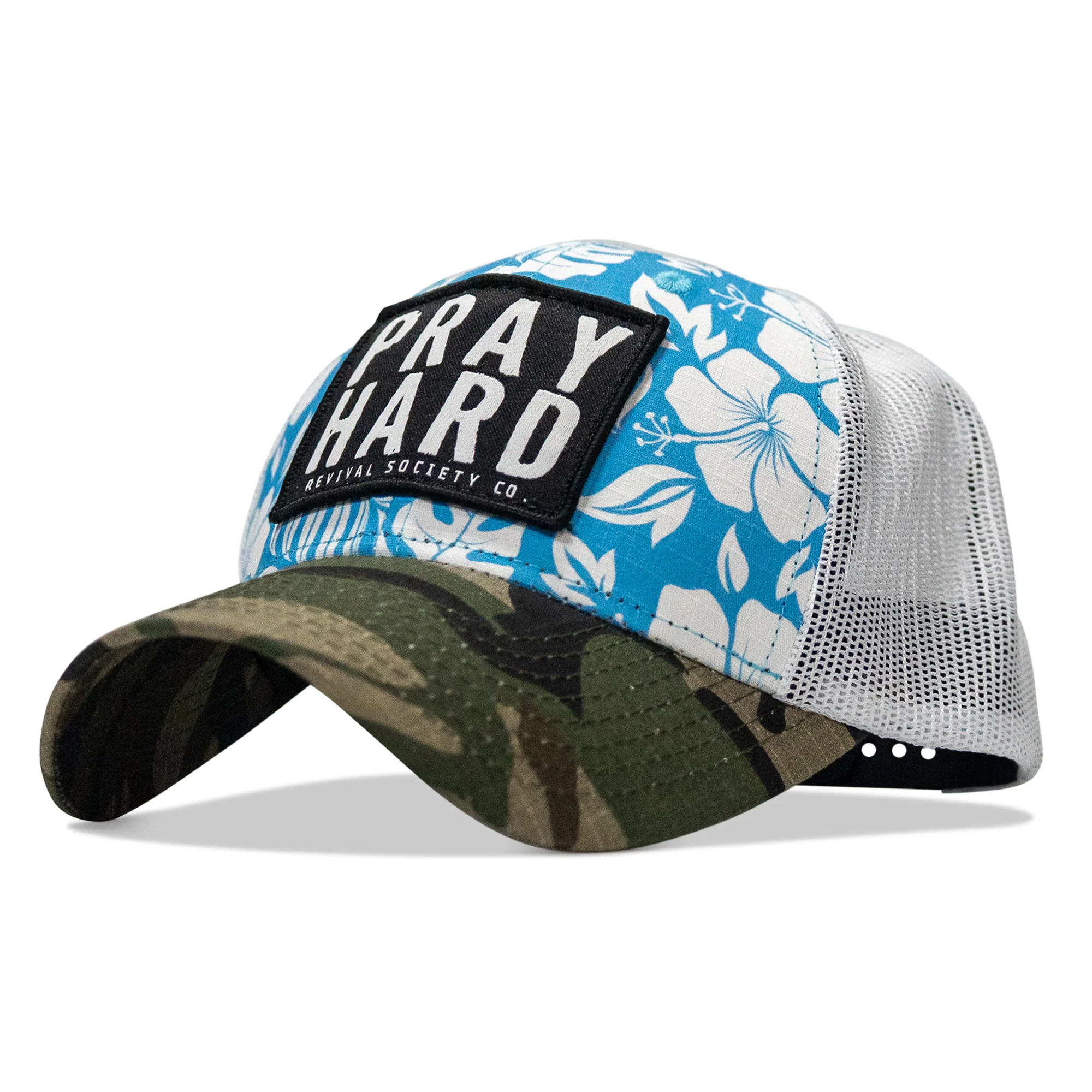 Pray Hard Patch Original Ripstop Snapback Hat - Image 31