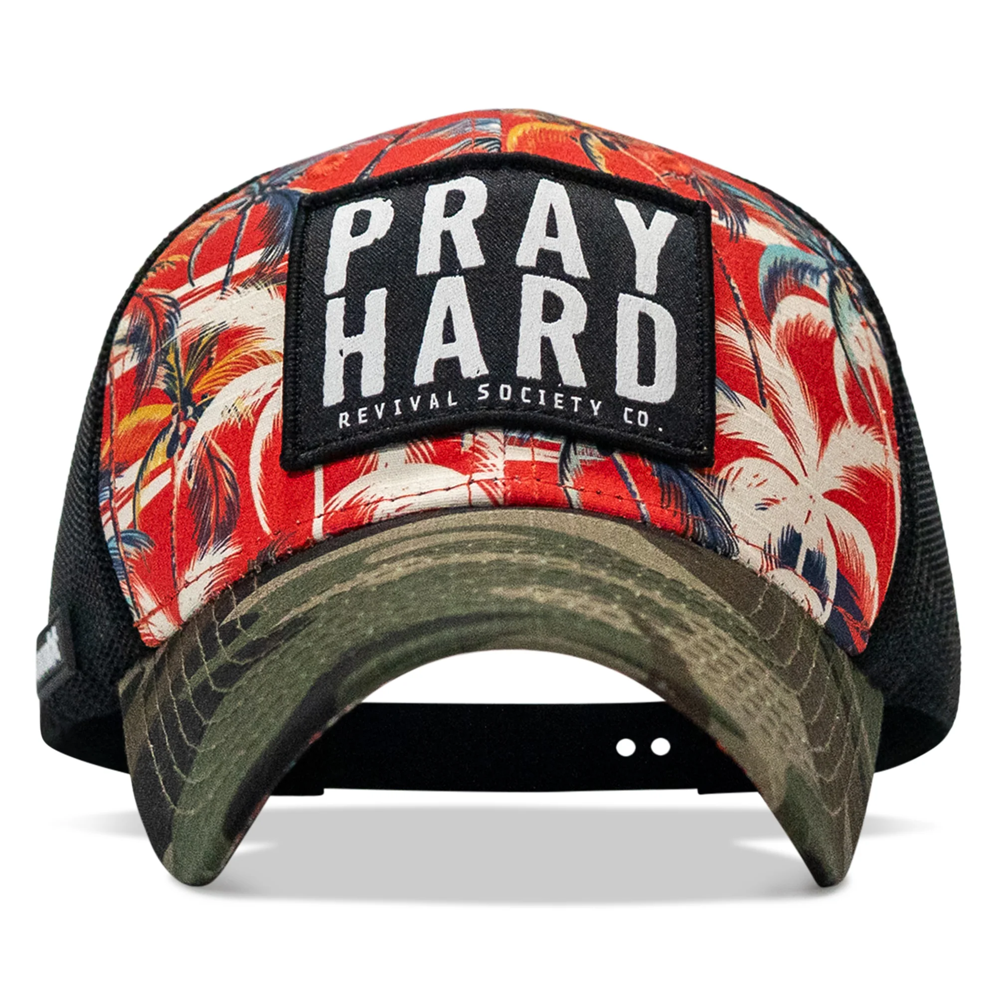 Pray Hard Patch Original Ripstop Snapback Hat - Image 37