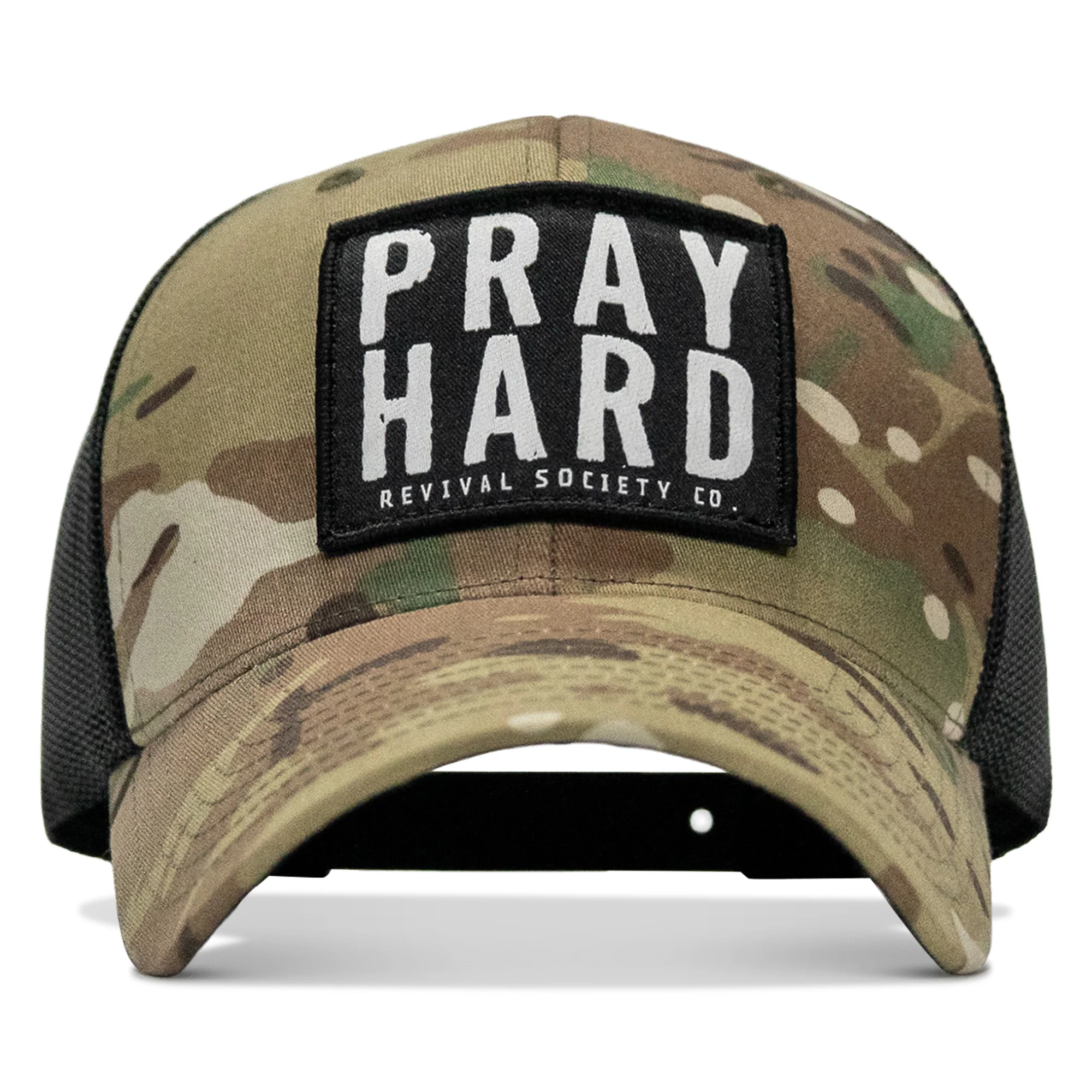 Pray Hard Patch Snapback Hat - Image 11