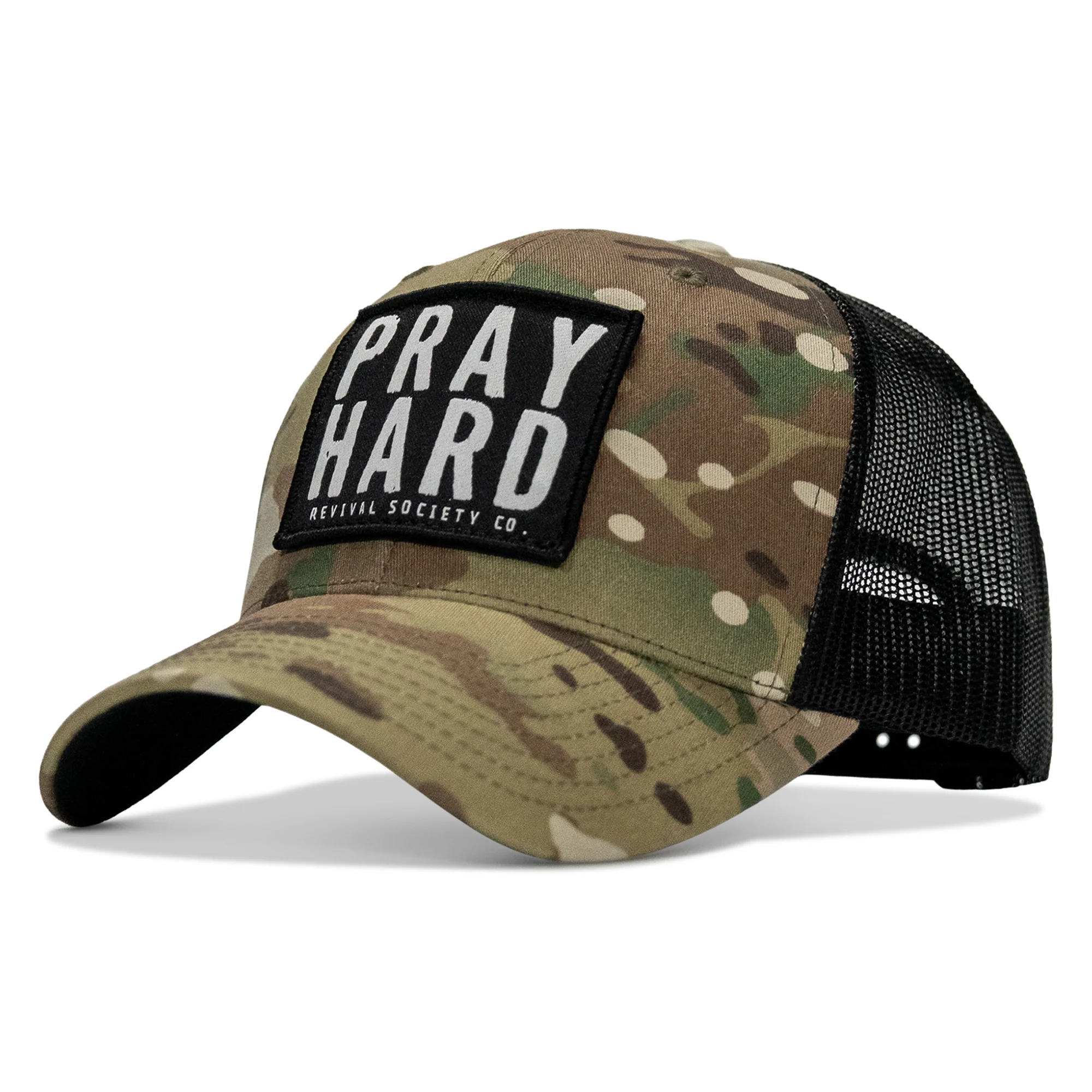 Pray Hard Patch Snapback Hat - Image 12