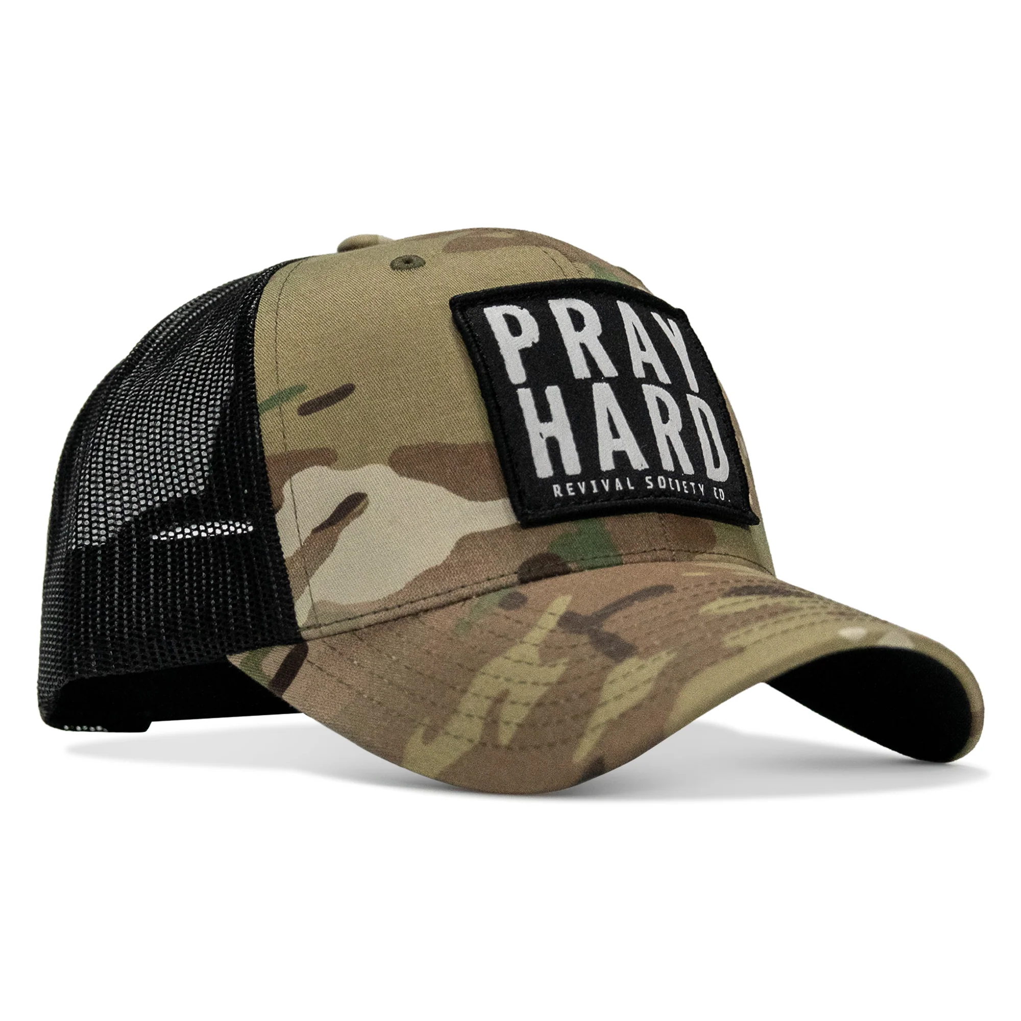Pray Hard Patch Snapback Hat - Image 13