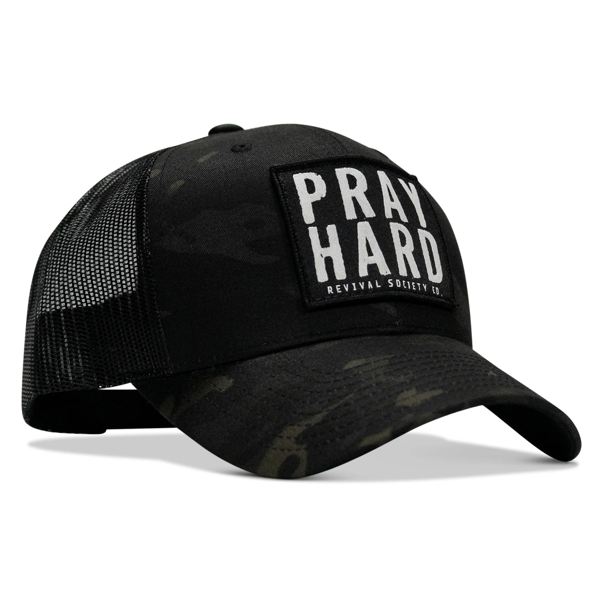 Pray Hard Patch Snapback Hat - Image 8