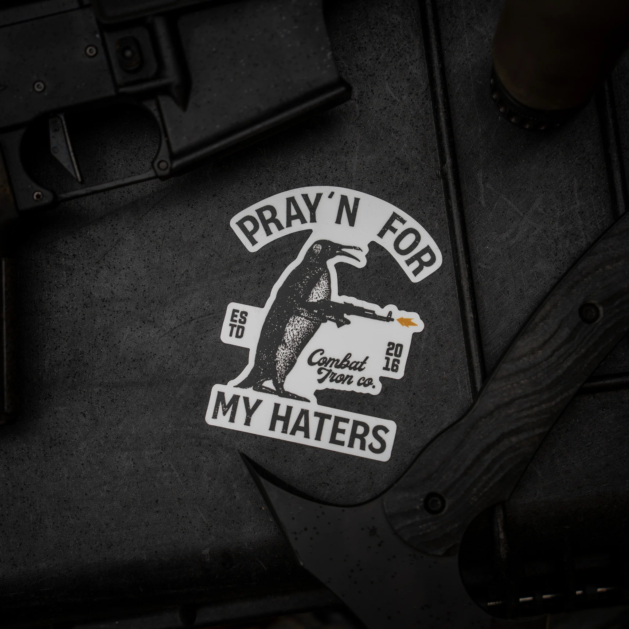 Pray'n For My Haters Penguin Decal - Image 3