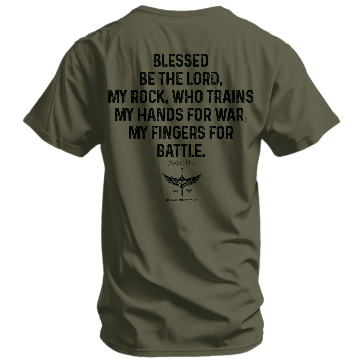 Psalm 144:1 Men's T-Shirt - Image 3