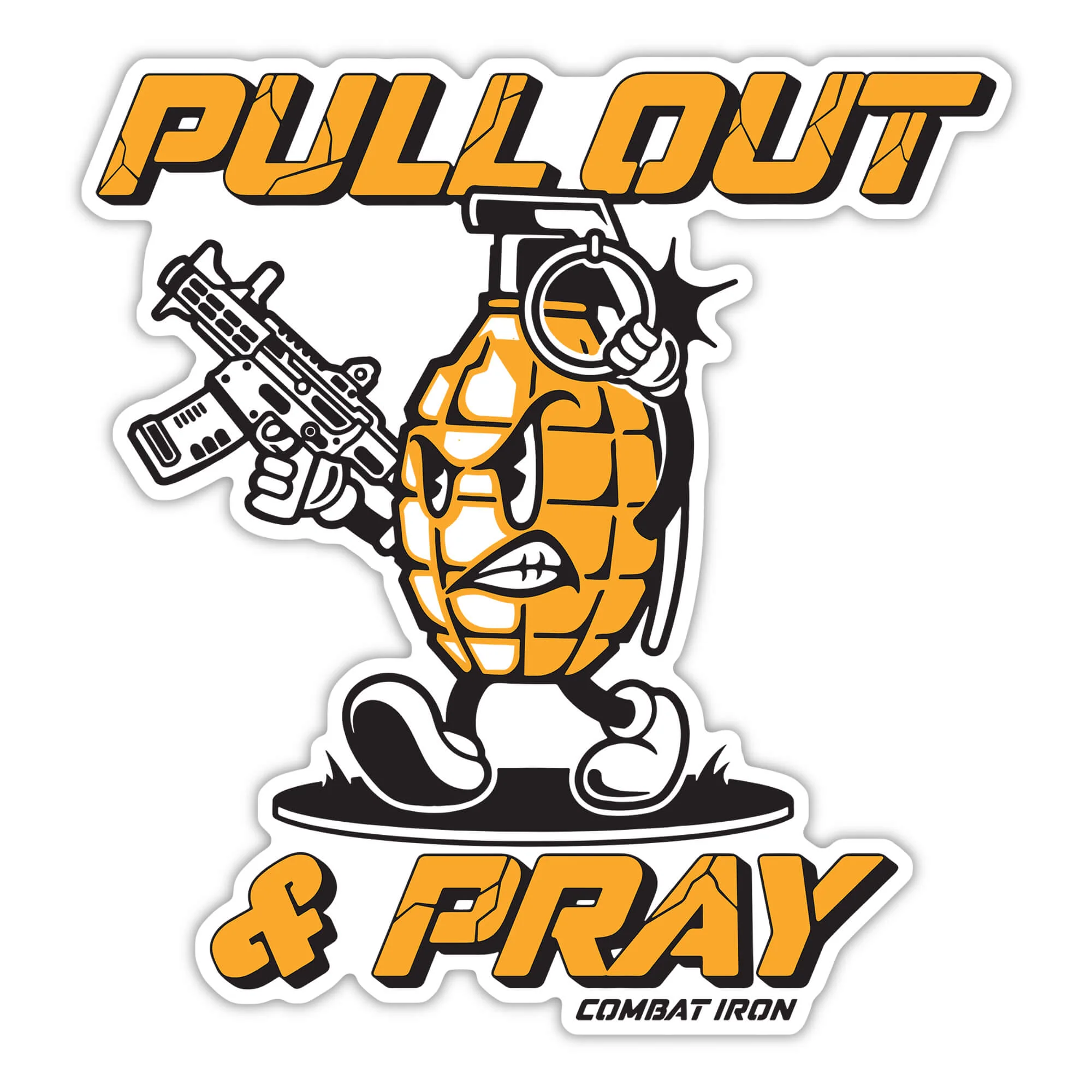 Pull Out & Pray Grenade Decal