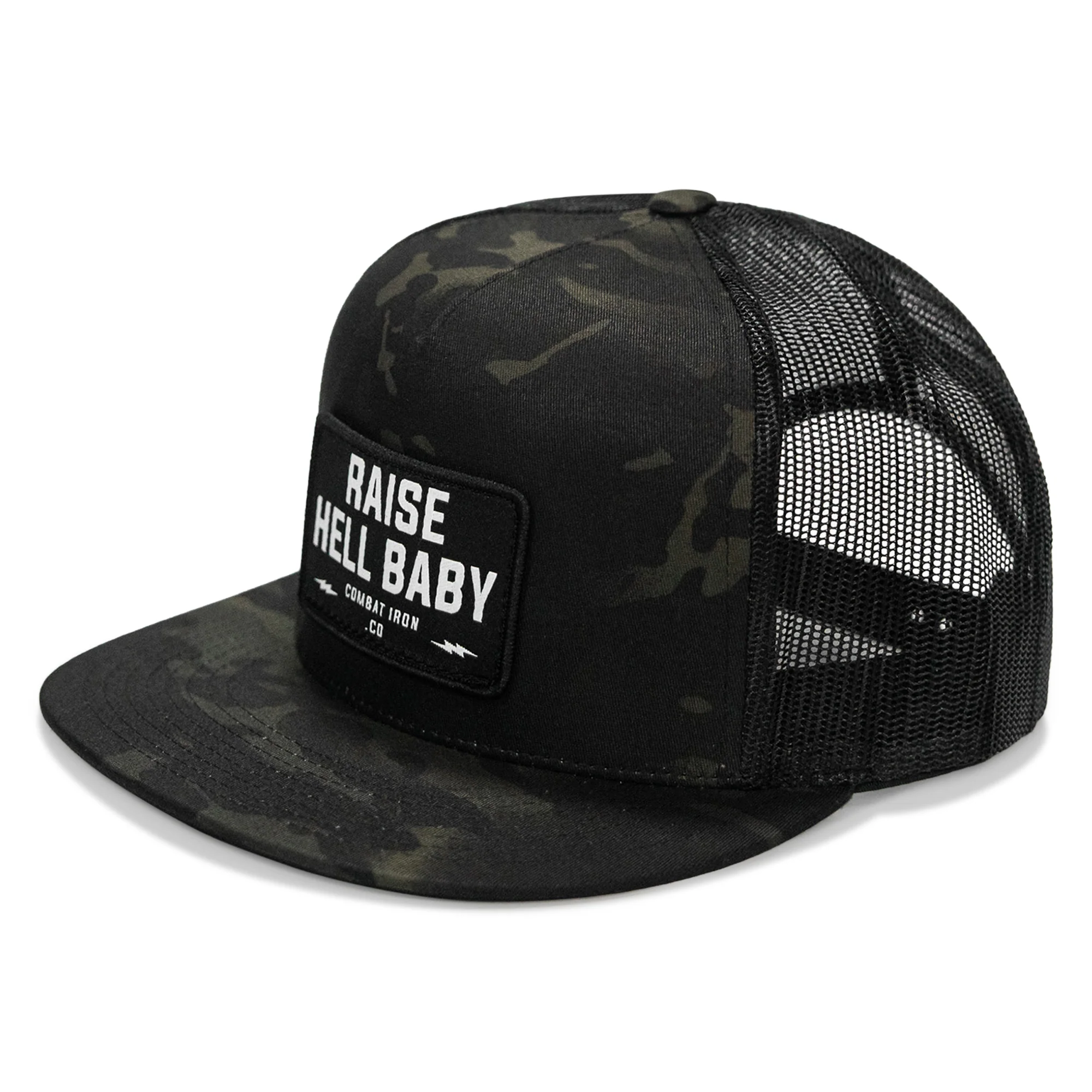 Raise Hell Baby Patch. Flatbill Hat - Image 2