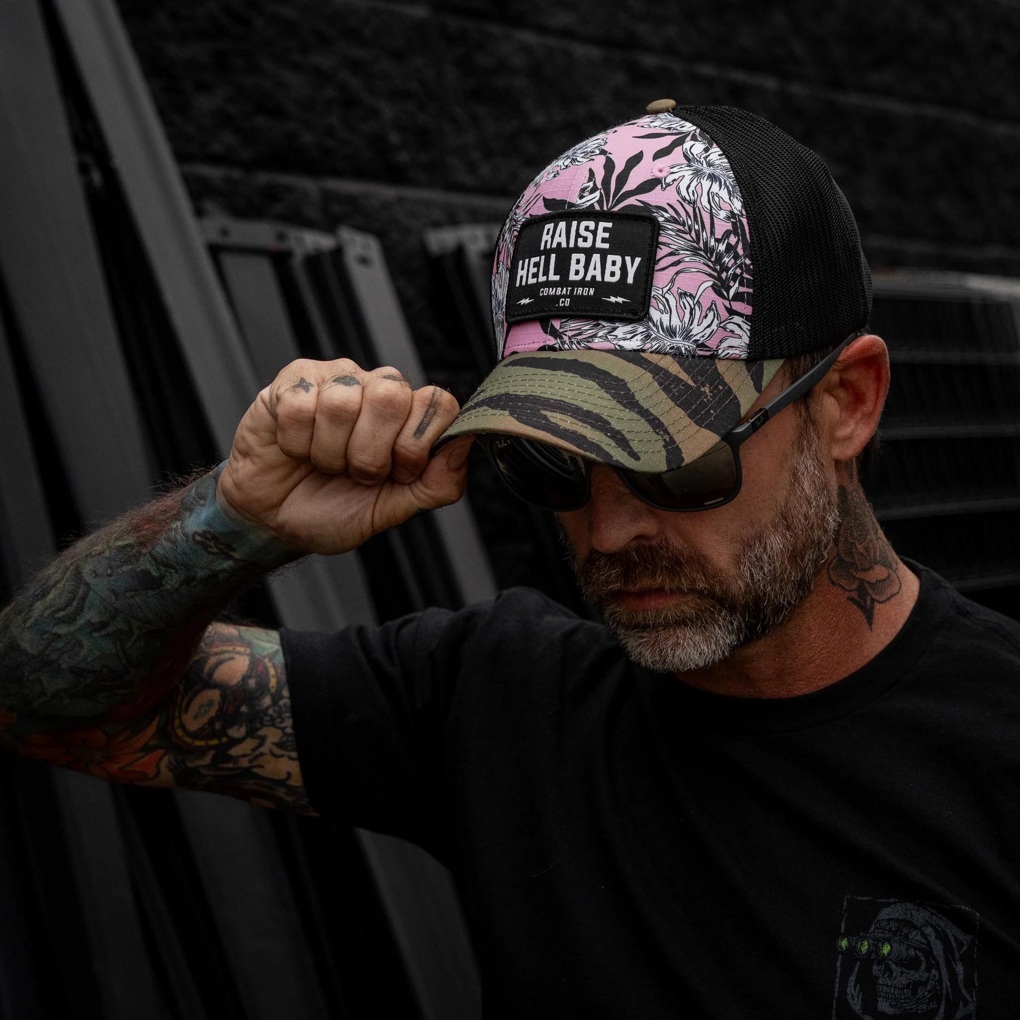 Raise Hell Baby Patch Original Ripstop Snapback Hat - Image 21