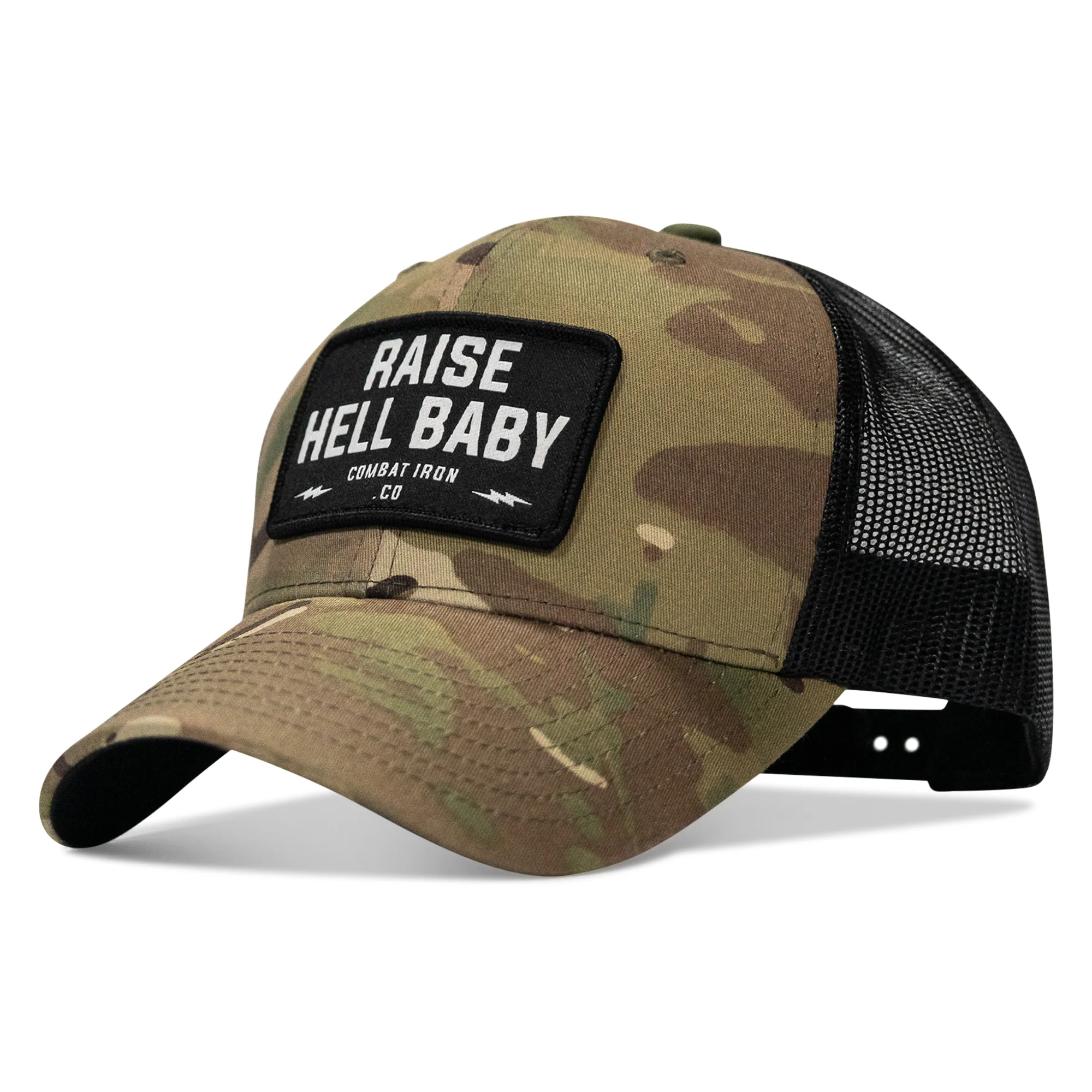 Raise Hell Baby Patch Snapback Hat - Image 2