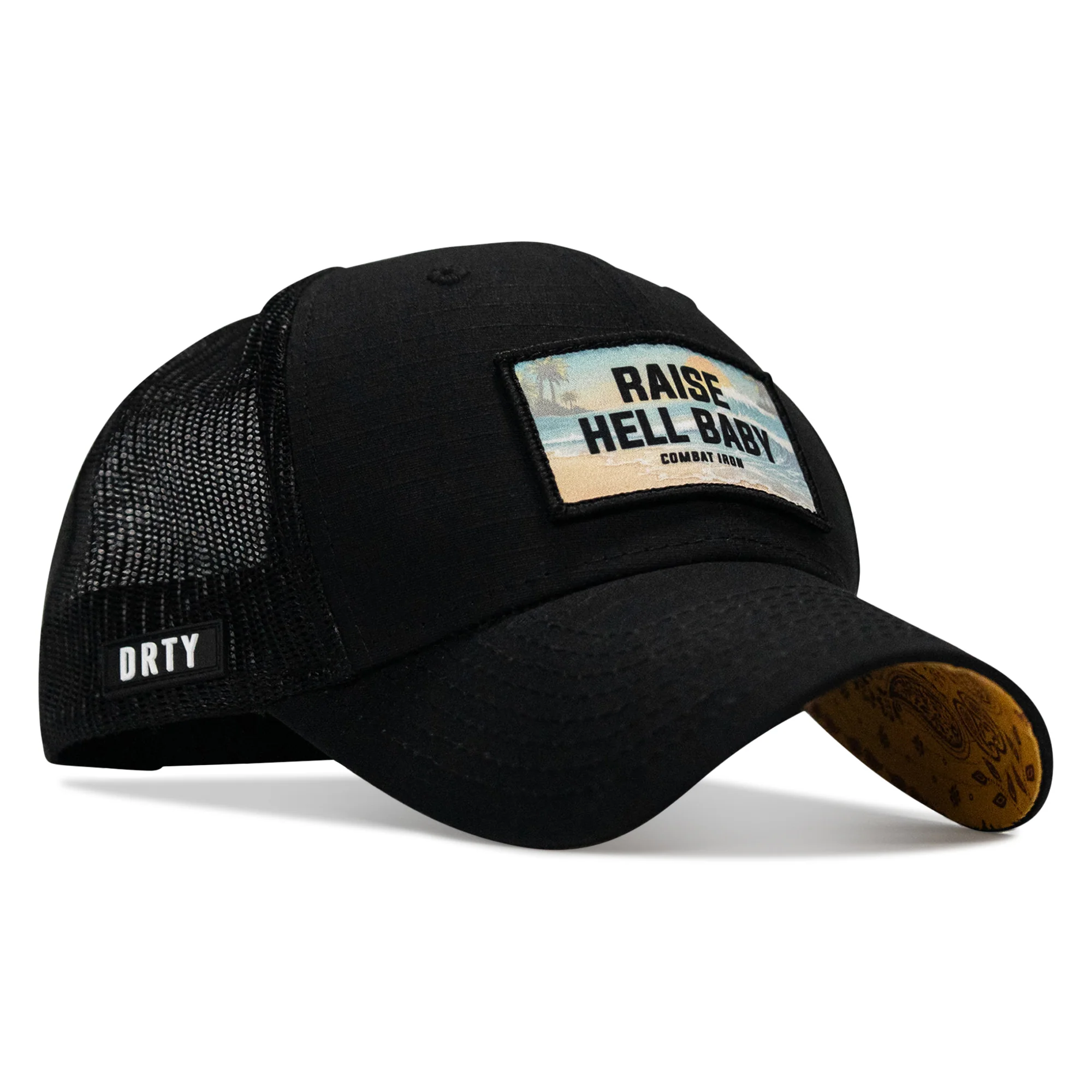 Raise Hell Baby Sunset Patch Original Ripstop Snapback Hat - Image 12