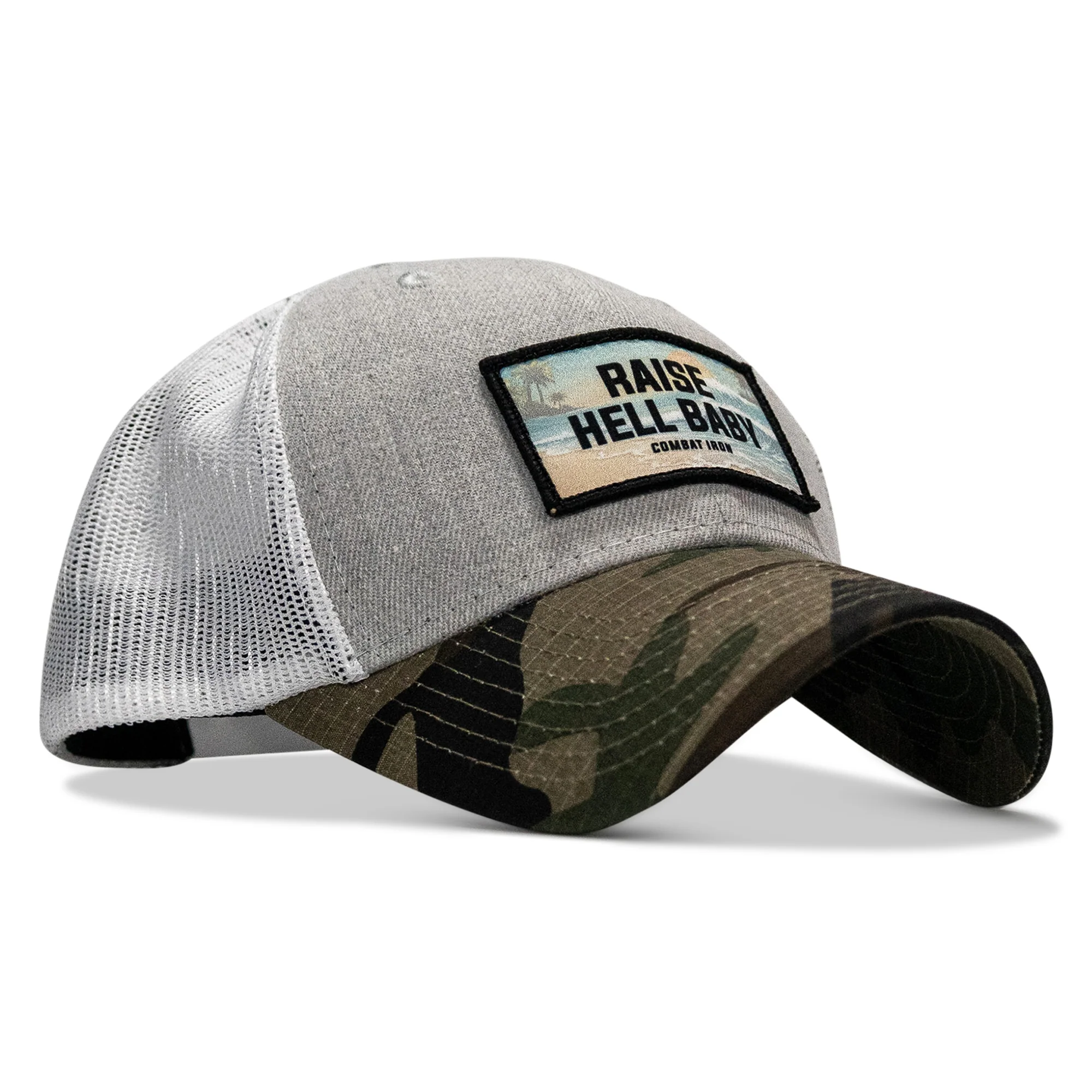Raise Hell Baby Sunset Patch Original Ripstop Snapback Hat - Image 26