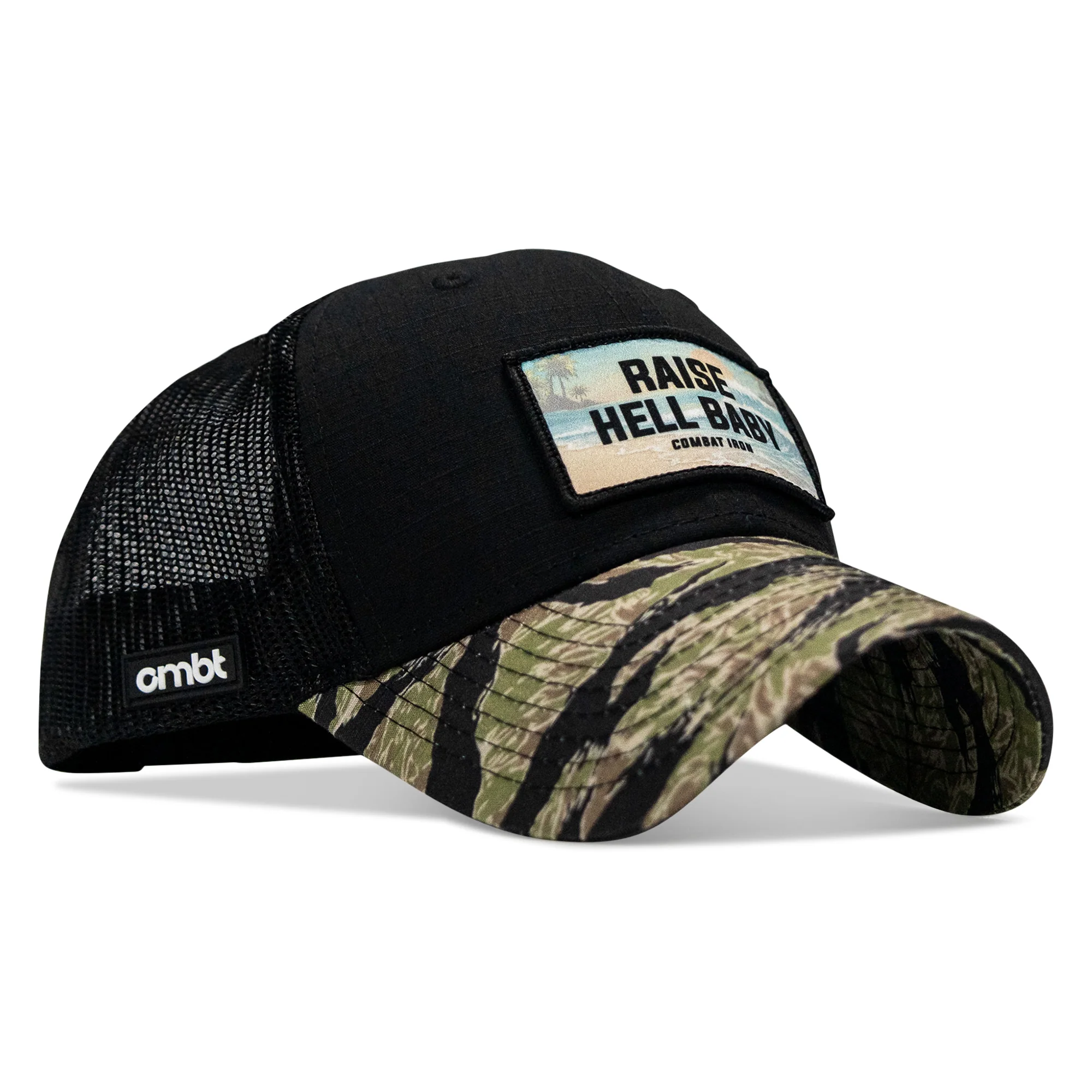 Raise Hell Baby Sunset Patch Original Ripstop Snapback Hat - Image 4